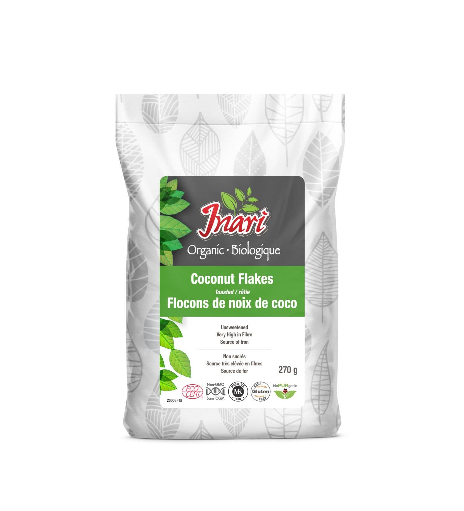 Inari Organic Toasted Coconut Flakes 270g - Buy Online on GoSupps.com