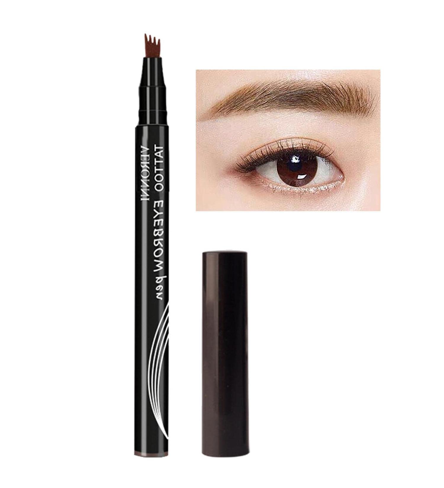 Anjoize Eyebrow Pen Anjoize 4-Tip Microblade Brow Pen Waterproof and Smudge-Proof Eyebrow Pen Makeup for Daily Use - Buy Online on GoSupps.com