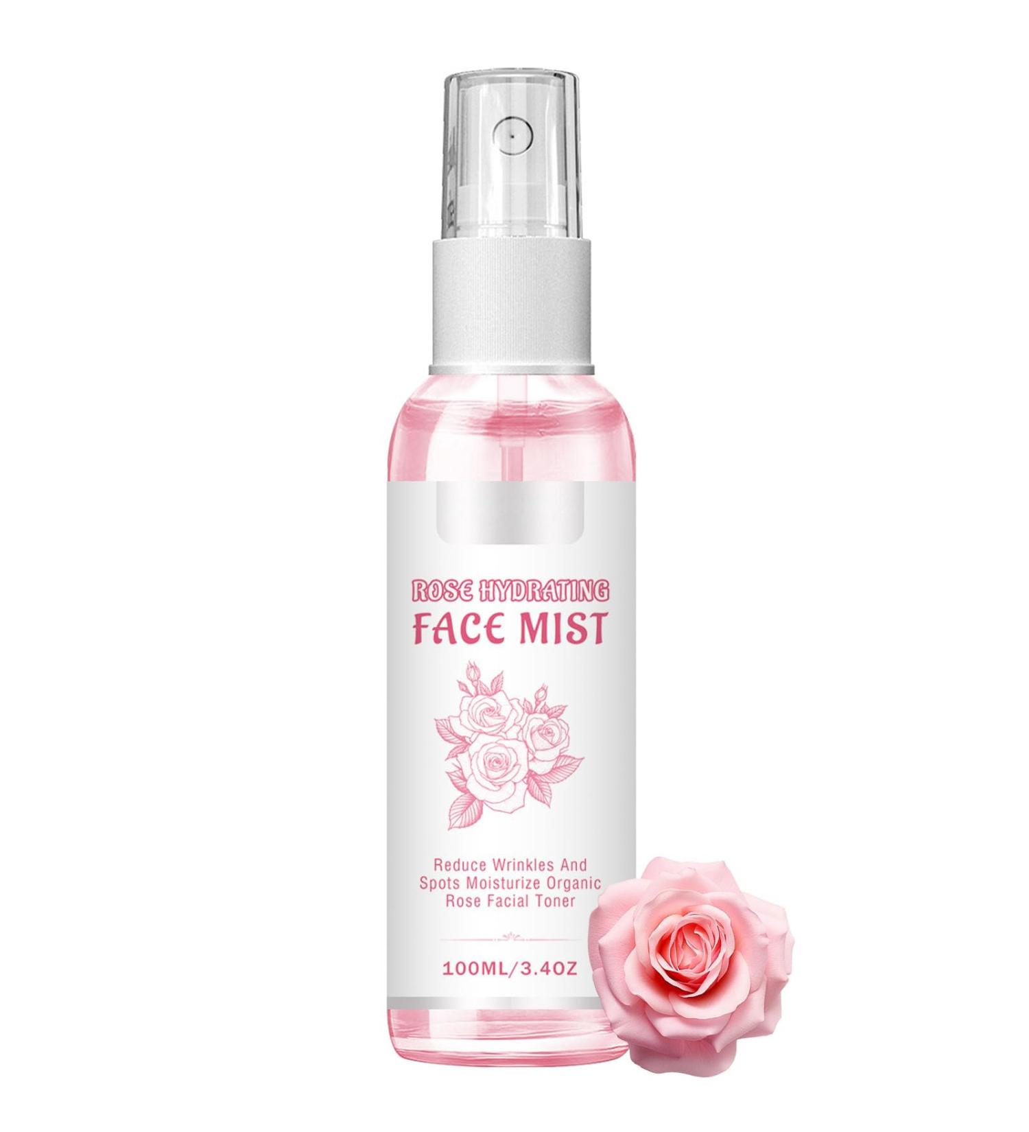 Organic Rose Water Toner Spray - Deep Hydration Pore Minimizing Anti-Aging Facial Mist for Fresh Skin - Buy Online on GoSupps.com