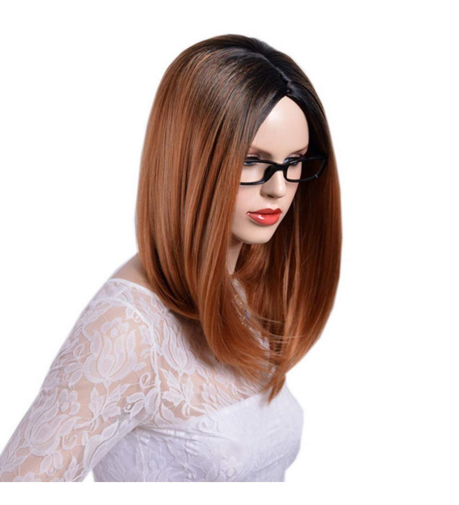 SHIYID Medium Long Two Tones Blonde Wig for Women - Heat Resistant Straight Silver White Synthetic Wig - Shop Now! - Buy Online on GoSupps.com