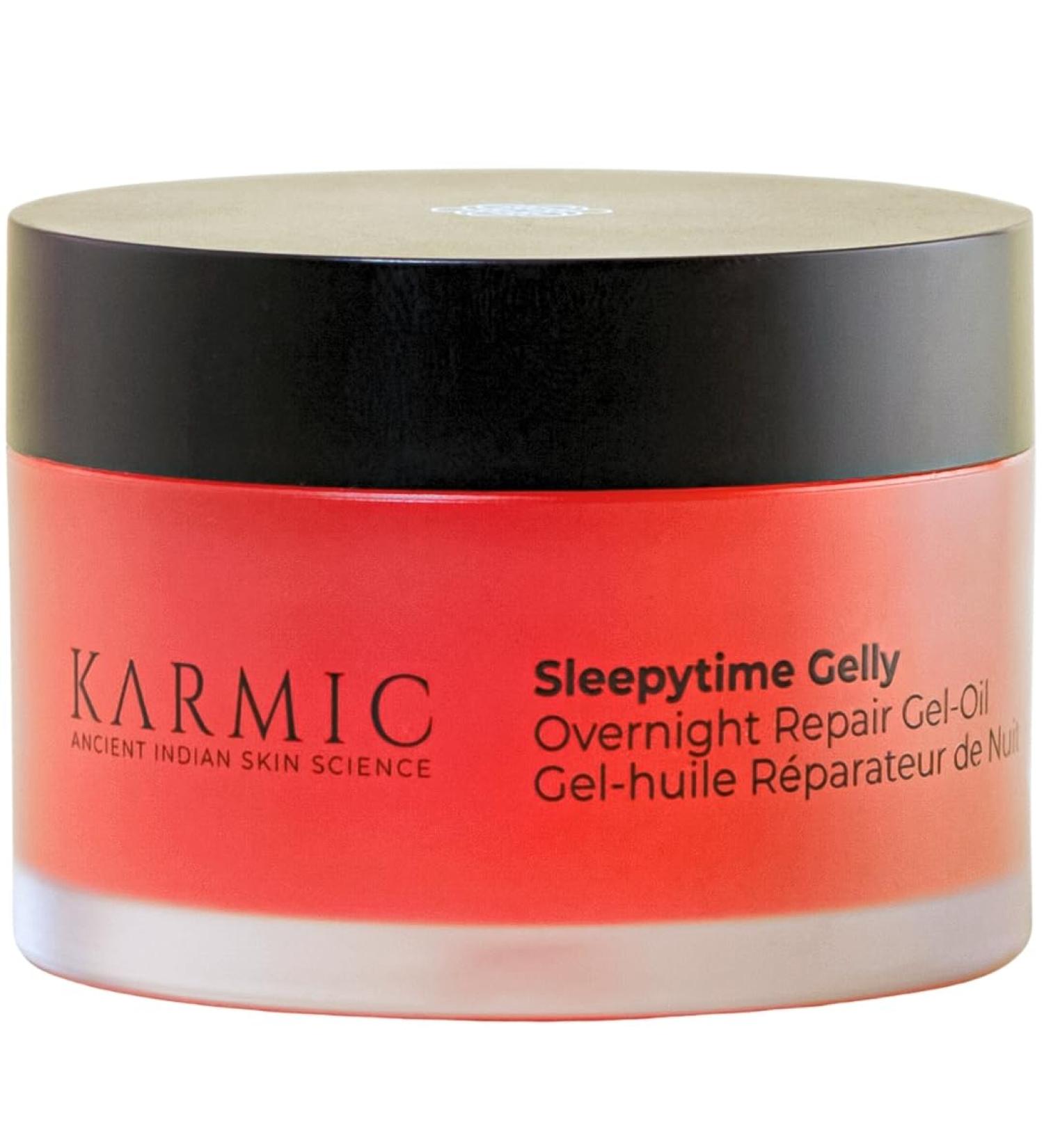 Karmic Skin Anti Ageing Night Face Cream | Wrinkle Dark Spot & Hyperpigmentation Facial Moisturiser | Vitamin C & E Natural Retinol | For Women & Men | Hydrating Anti Aging Sleepytime Gelly - Buy Online on GoSupps.com