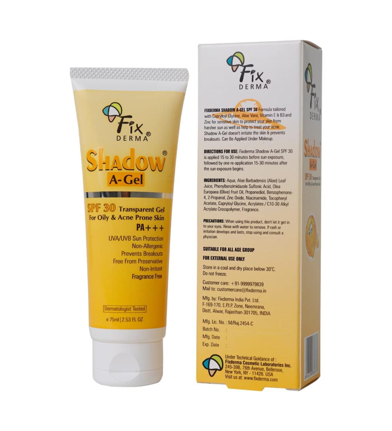 Fixerma Shadow Sunscreen SPF 50+ for Dry Skin | Moisturizing PA+++ Protection | Broad Spectrum UV Defense | Water-Resistant & Non-Greasy | 40g - Buy Online on GoSupps.com