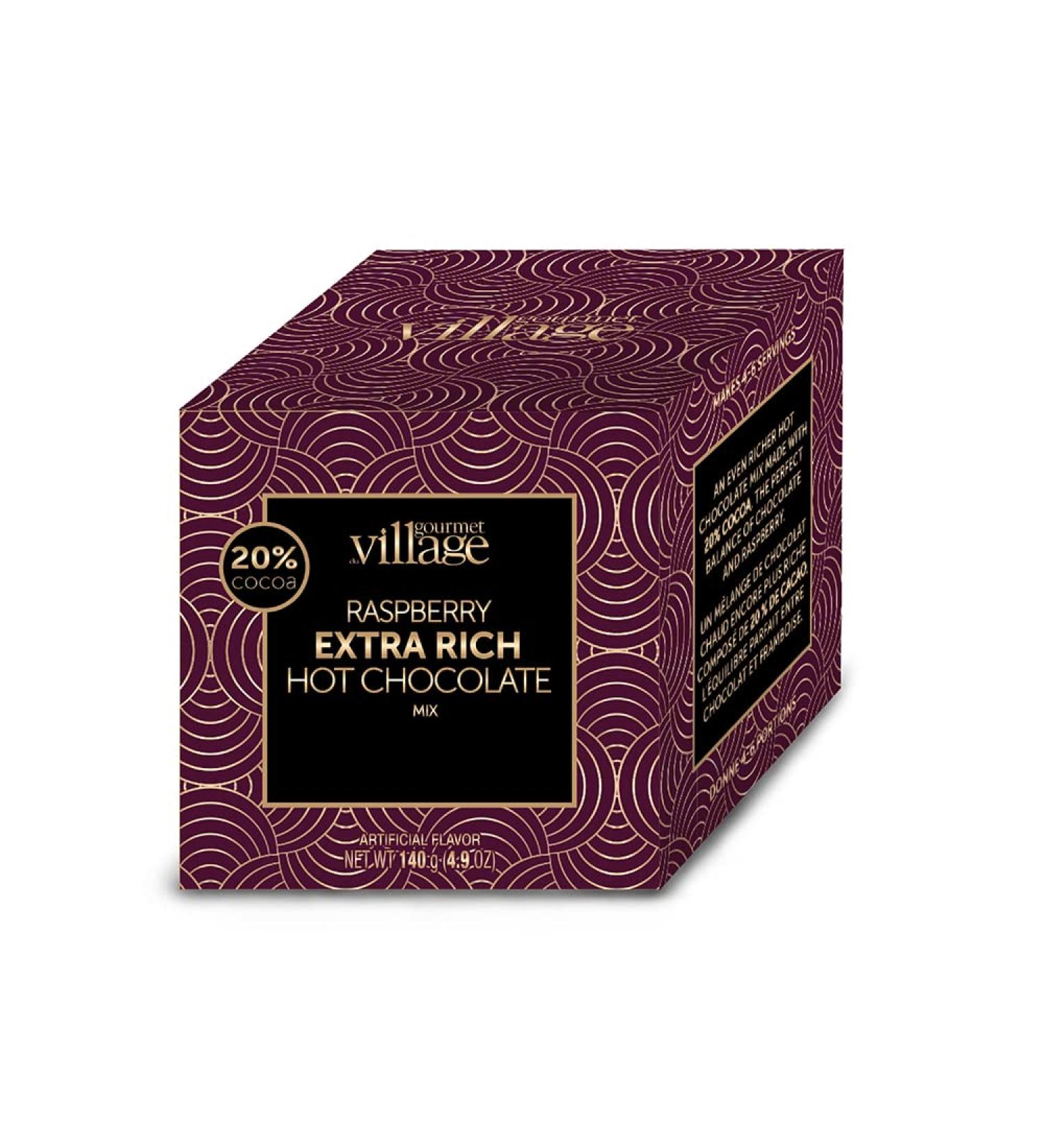 Gourmet du Village Cube Box Hot Chocolate Xtra Rich Raspberry - Buy Online on GoSupps.com