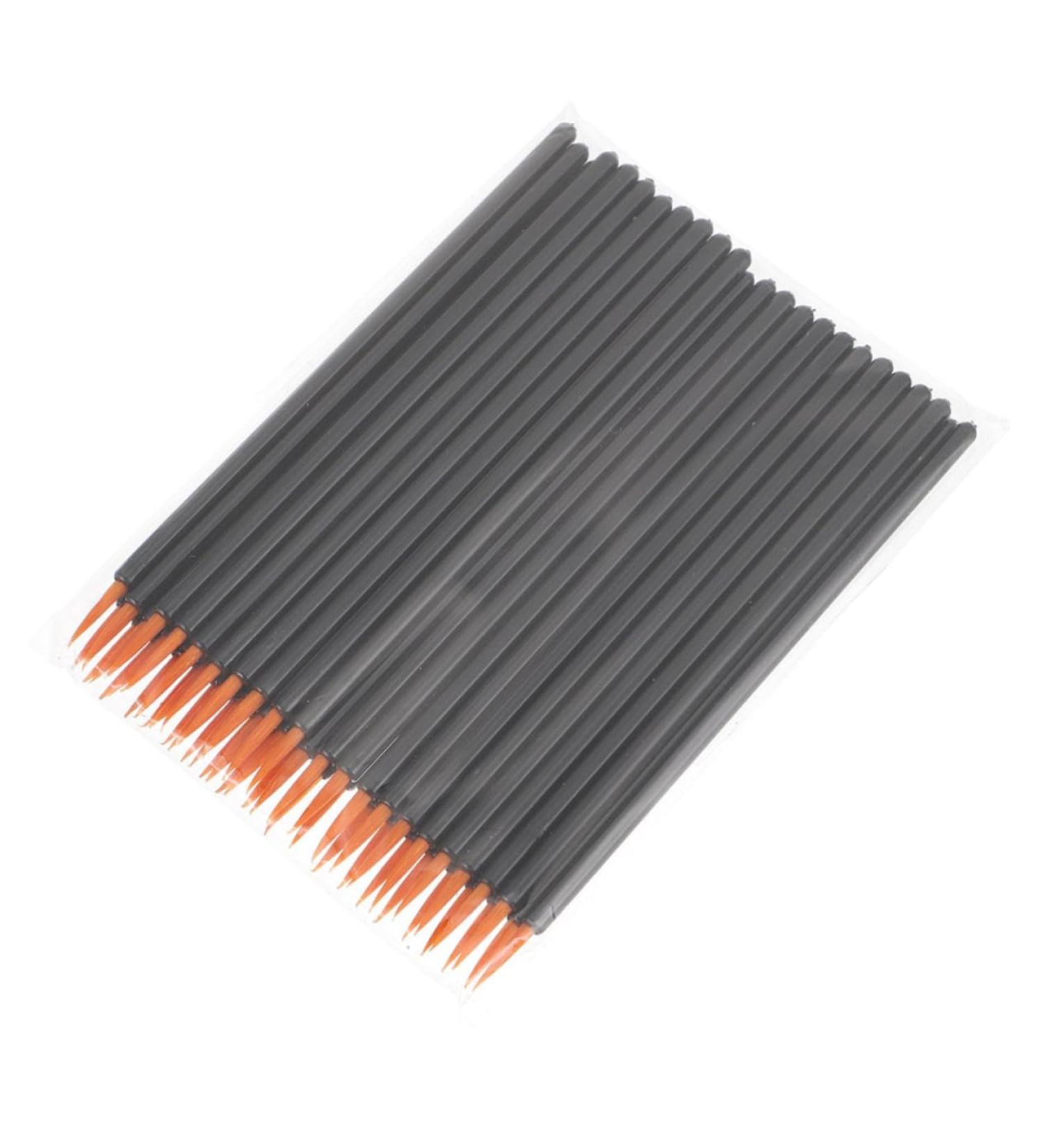 Hemoton 100pcs Disposable Eyeliner Brush Facial Tool Artificial Fiber Brush Lip Thin Eyeliner Brush Plastic 9x6.5cm Black - Buy Online on GoSupps.com