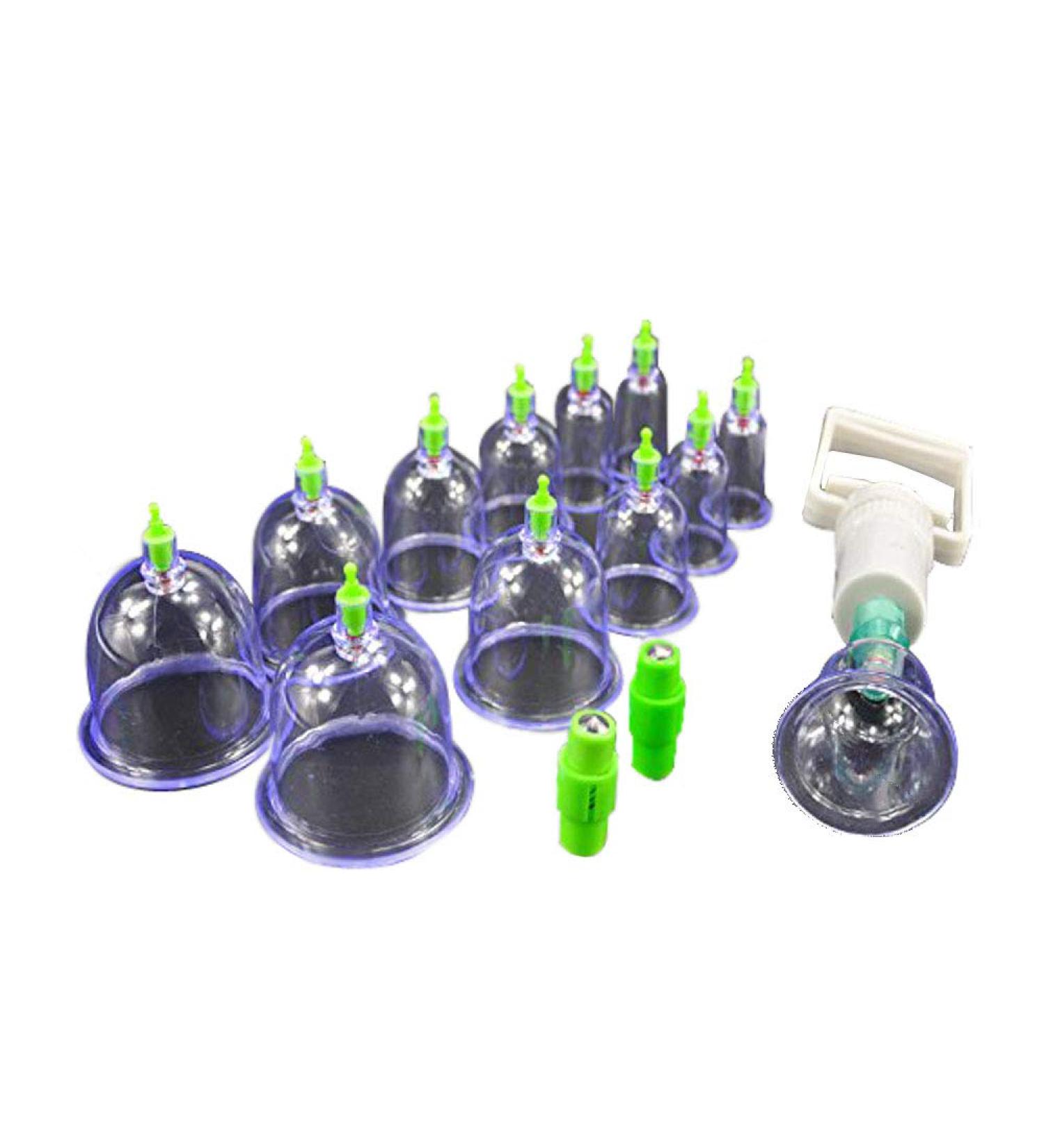 KLY -1 Set Chinese Great Medical Body Healthy Care 12 Cups Kit Cupping Therapy(ENGLISH MANUAL) - Buy Online on GoSupps.com