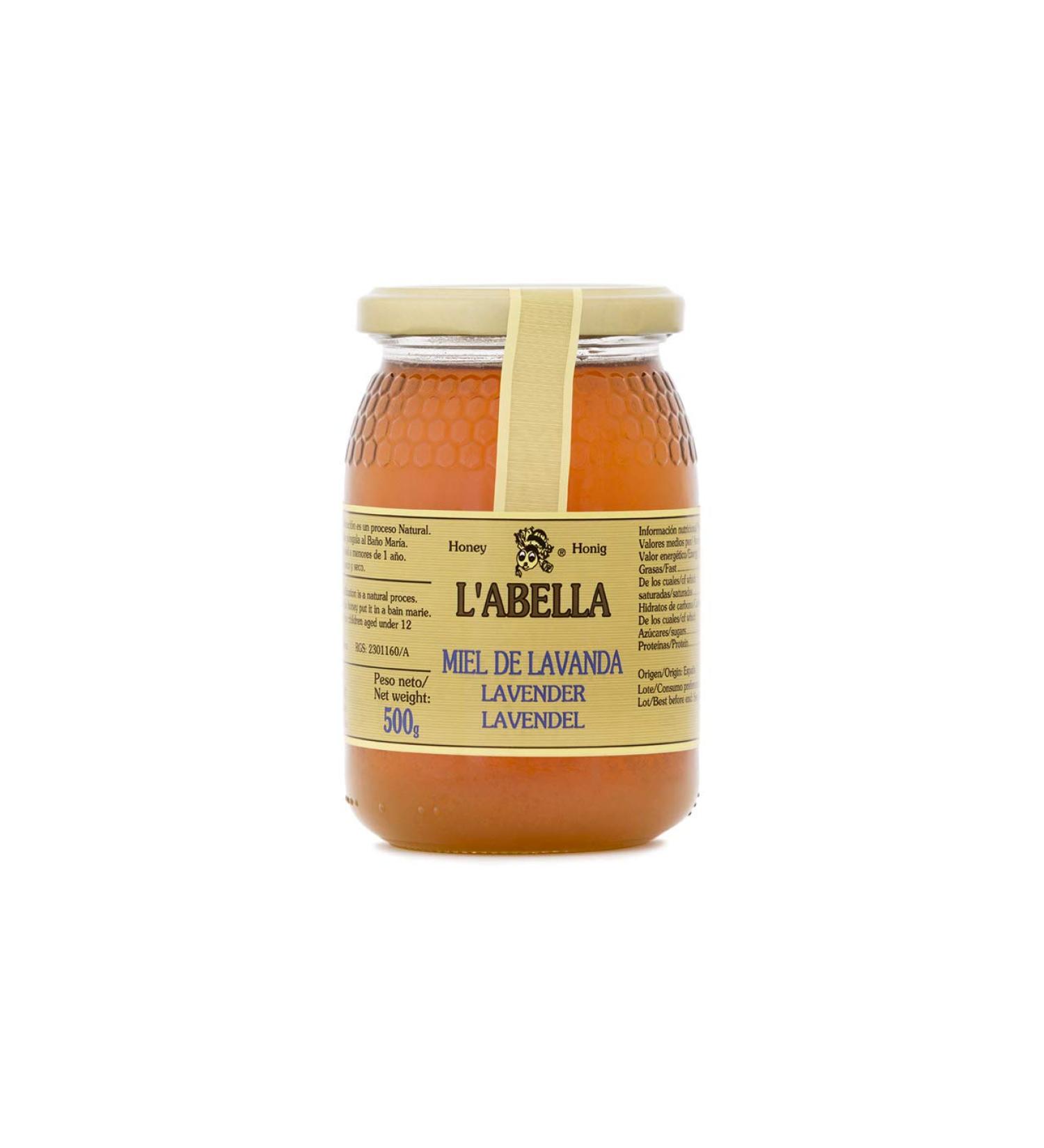 L'Abella Mel - 100% Natural Lavender Honey | Pure honey - Hand-harvested on the Costa Blanca Spain - Gluten-free - 500G - Buy Online on GoSupps.com