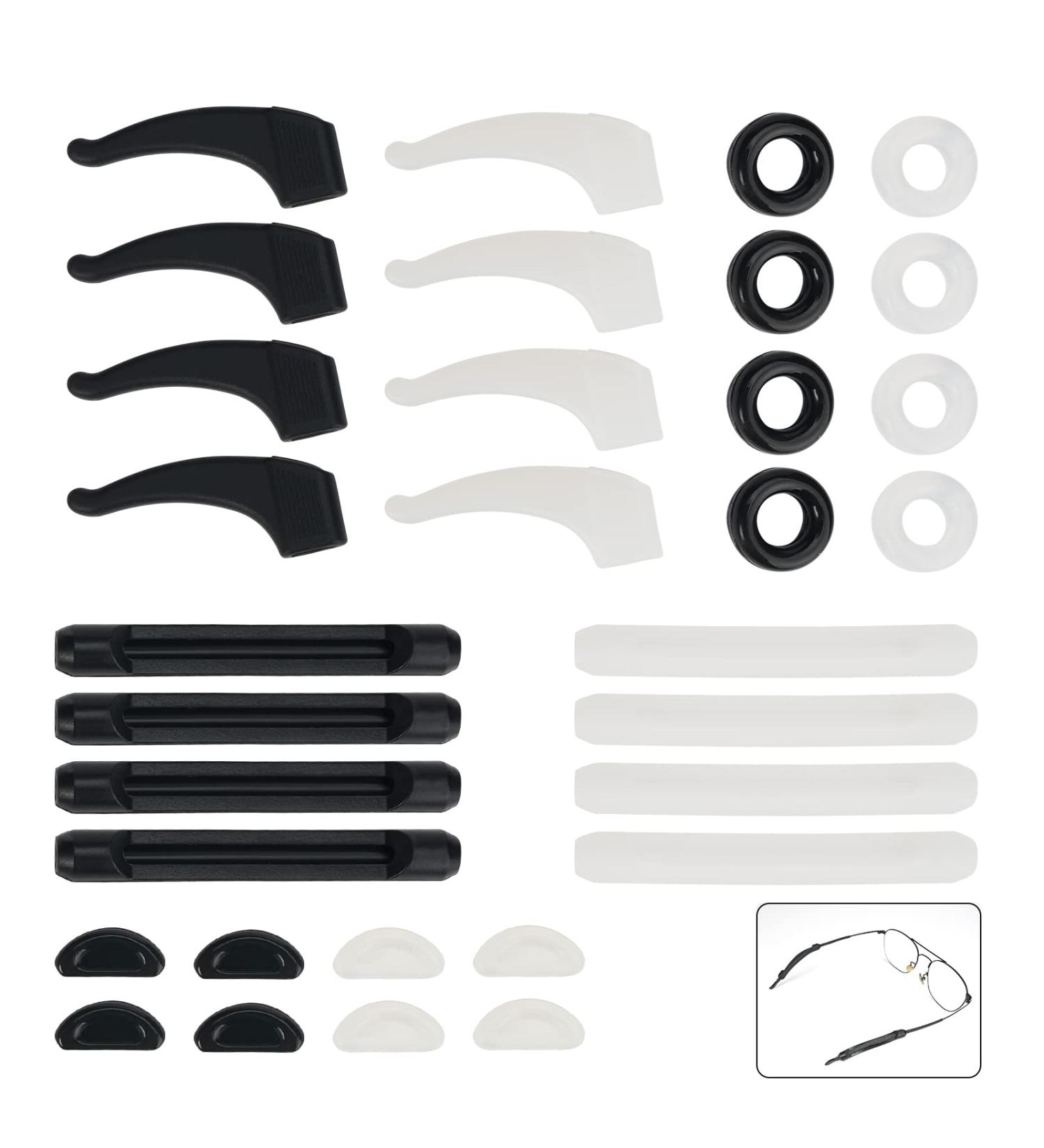 16 Pairs Anti-Slip Glasses Holders & Accessories | Silicone Ear Hooks Nasal Pads for Sunglasses & Reading Glasses - Buy Online on GoSupps.com