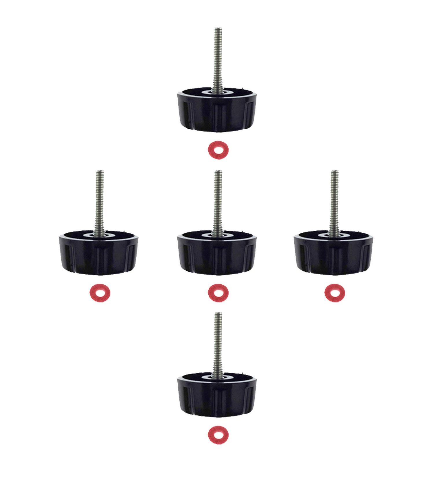 Kasteco 5/30 Pack Screws Nuts Caps for Fishing Spinning Reels Knob Power Handle Grip - Black (5 Pack) - Buy Online on GoSupps.com