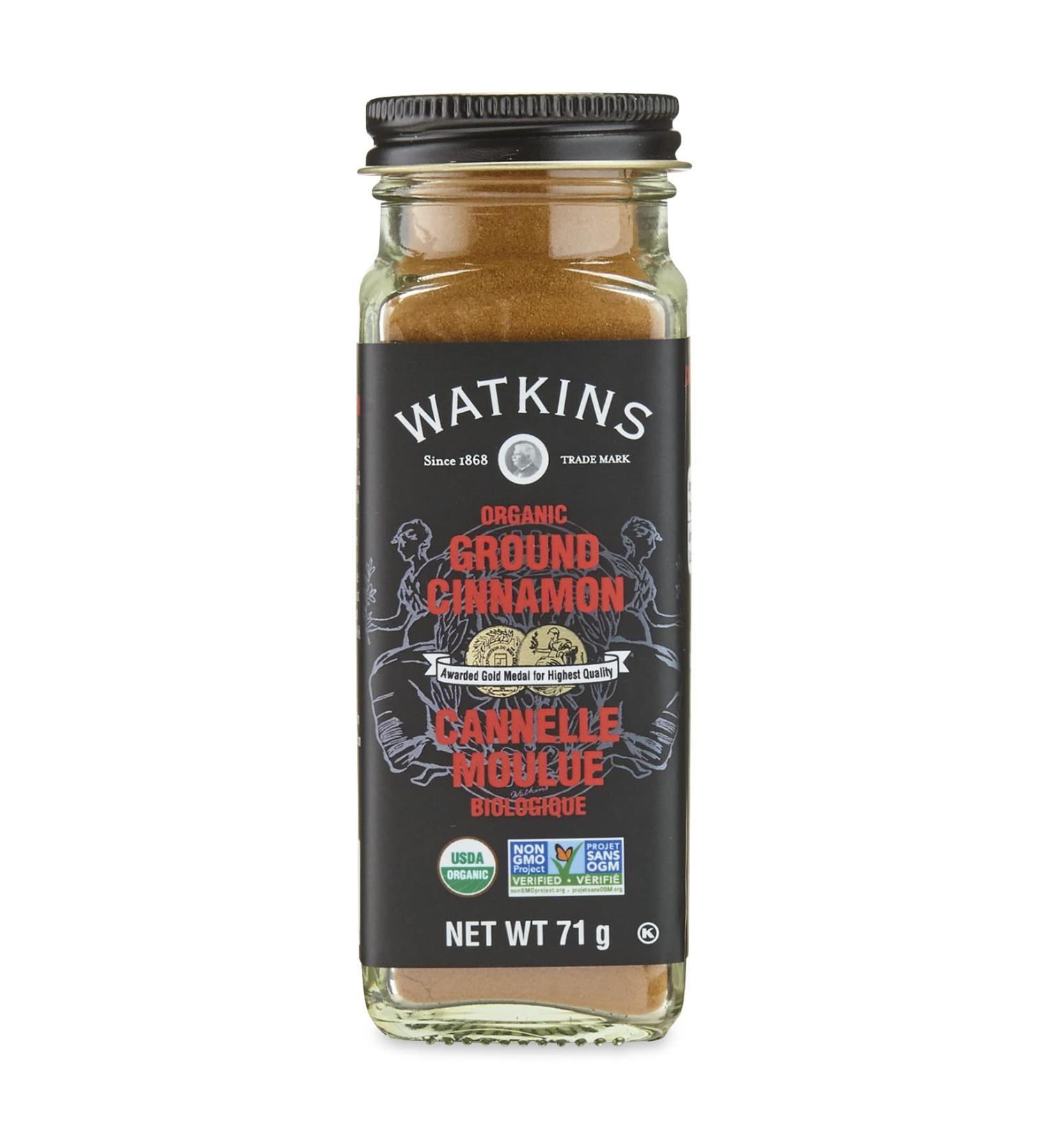 Watkins Gourmet Organic Spice Jar Ground Cinnamon Non-GMO Kosher 71 g - Buy Online on GoSupps.com