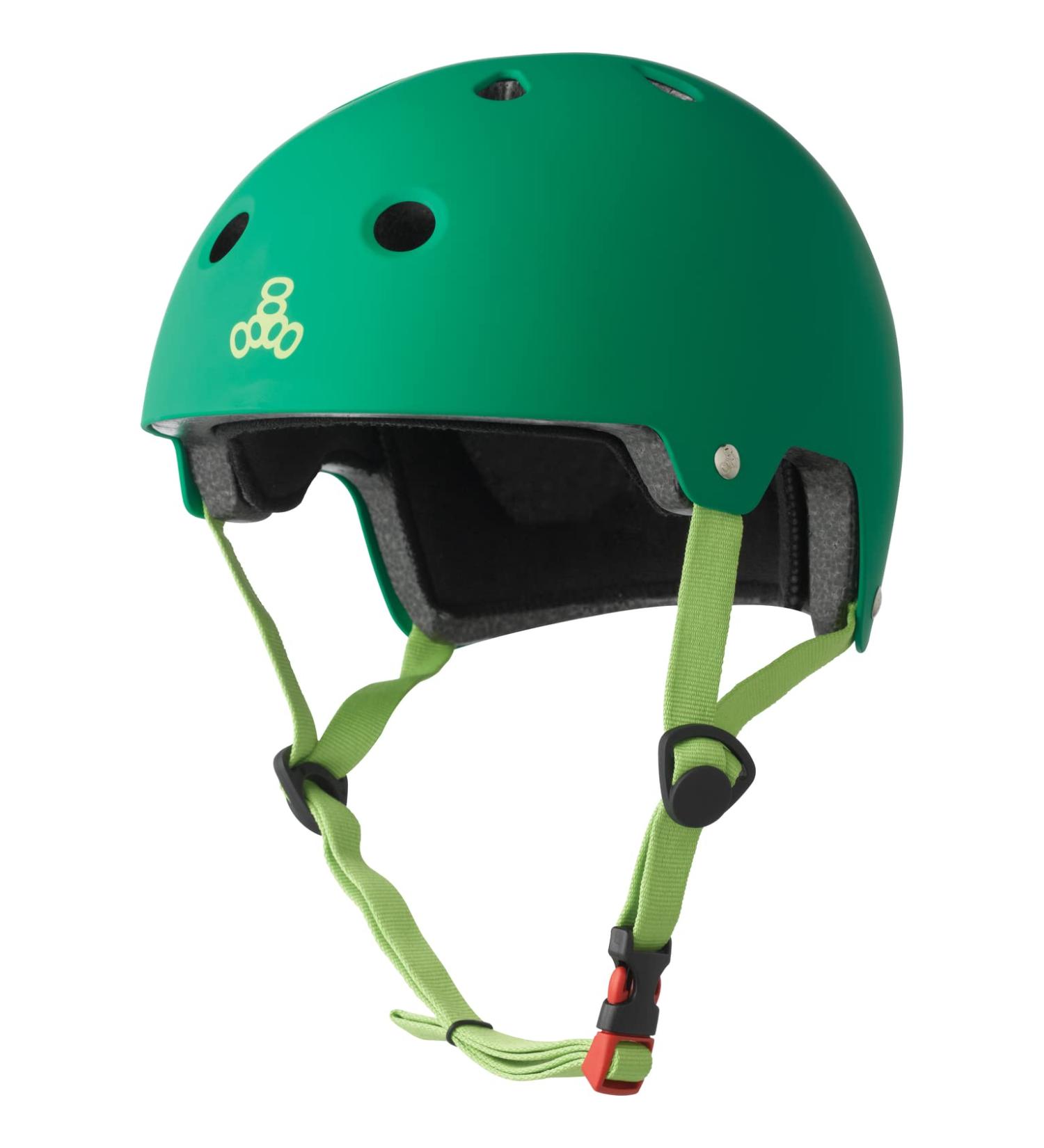 Triple Eight Dual Certified Helmet - Kelly Green Matte (S/M) | Bike & Skateboard - Buy Online on GoSupps.com