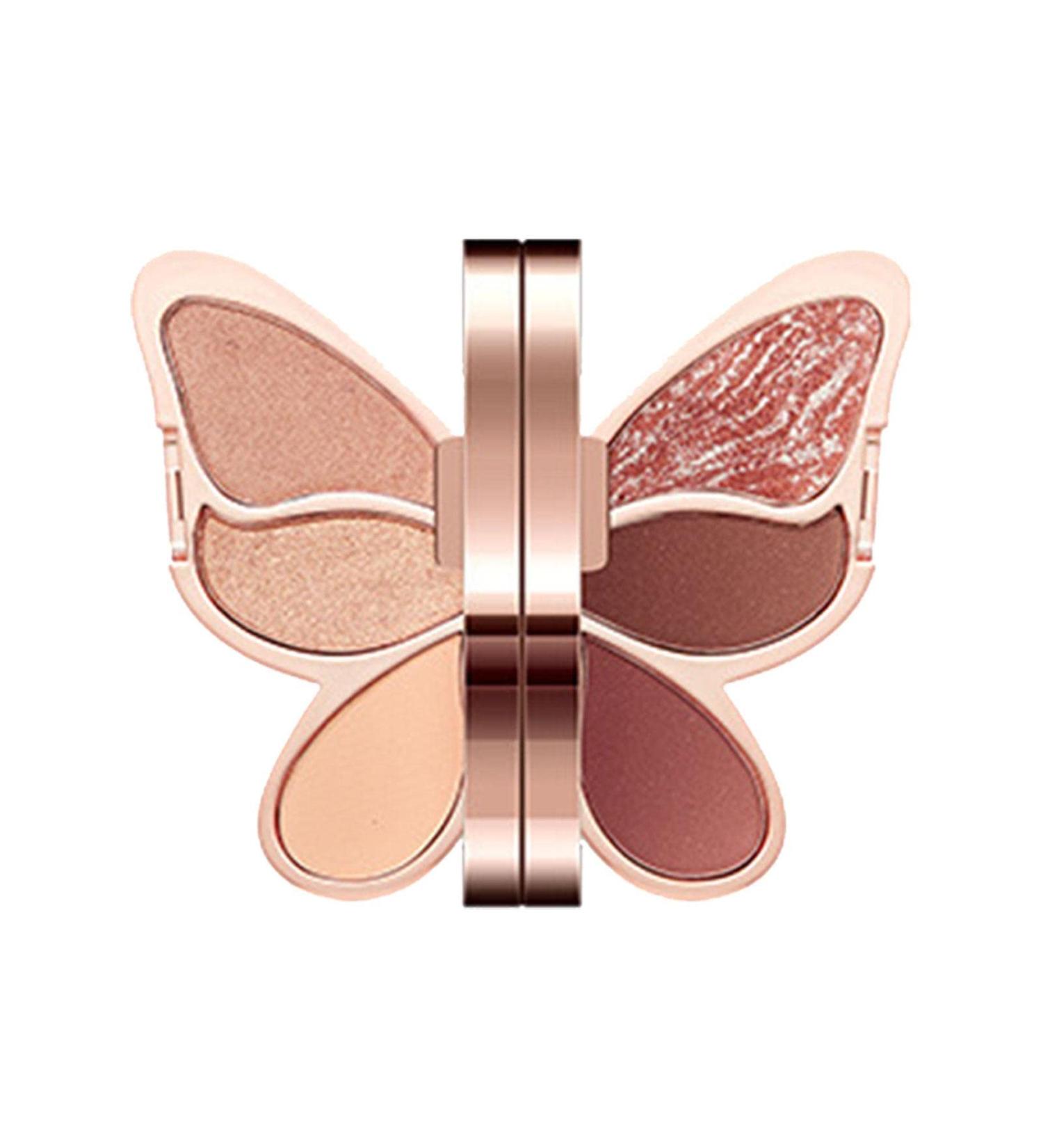 Butterfly Shape Eyeshadow Palette | Natural Matte Shimmer Glitter High Pigmented Eye Shadow Pallete Set | Matte Glitter Long Lasting Eye Shadow Pallet Chocolate Mousse Color - Buy Online on GoSupps.com