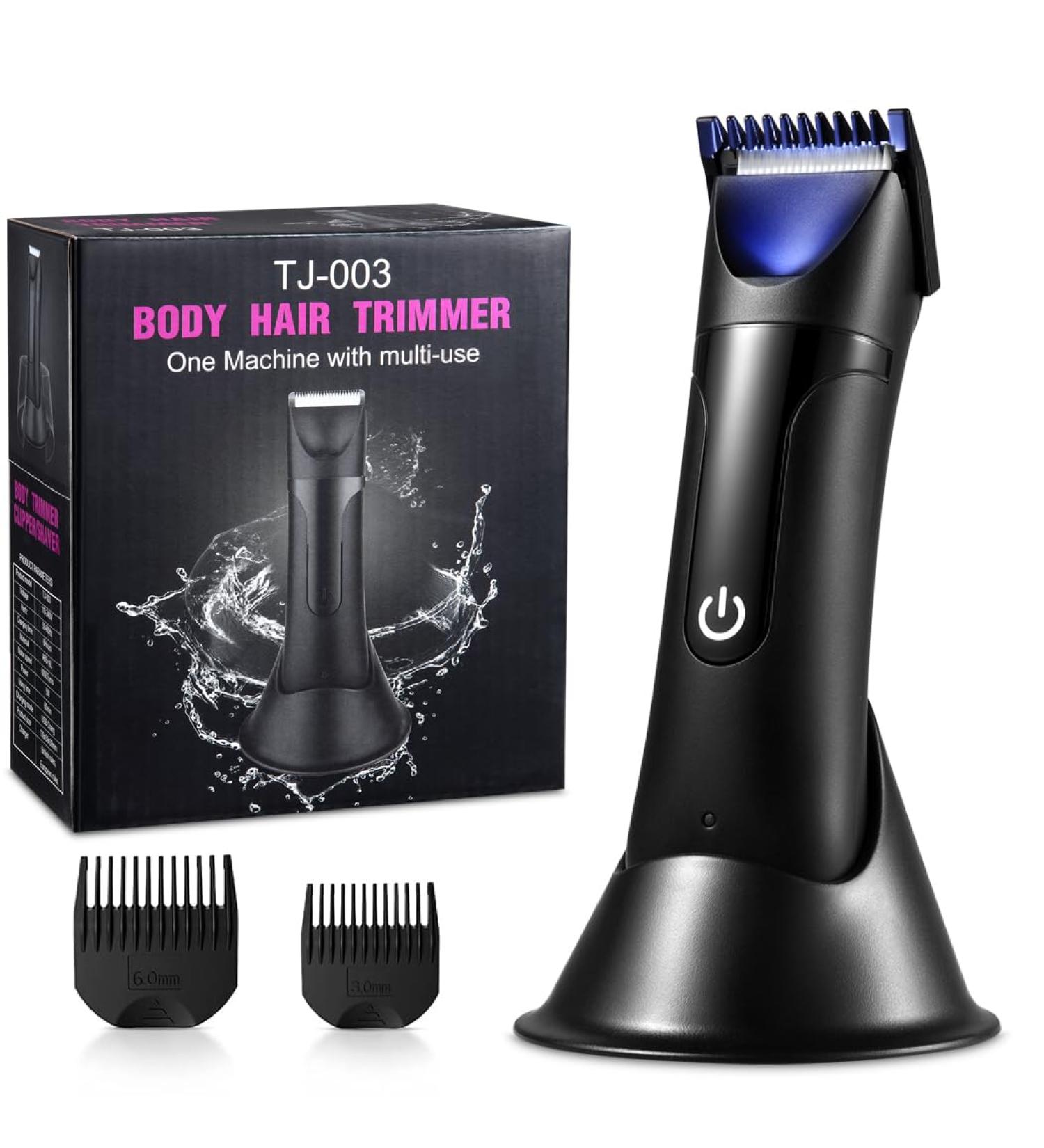 IFOLKY Men's Body Groomer - Waterproof Electric Trimmer for Groin & Body Hair with LED Light | Rechargeable Pubic Hair Razor - Buy Online on GoSupps.com