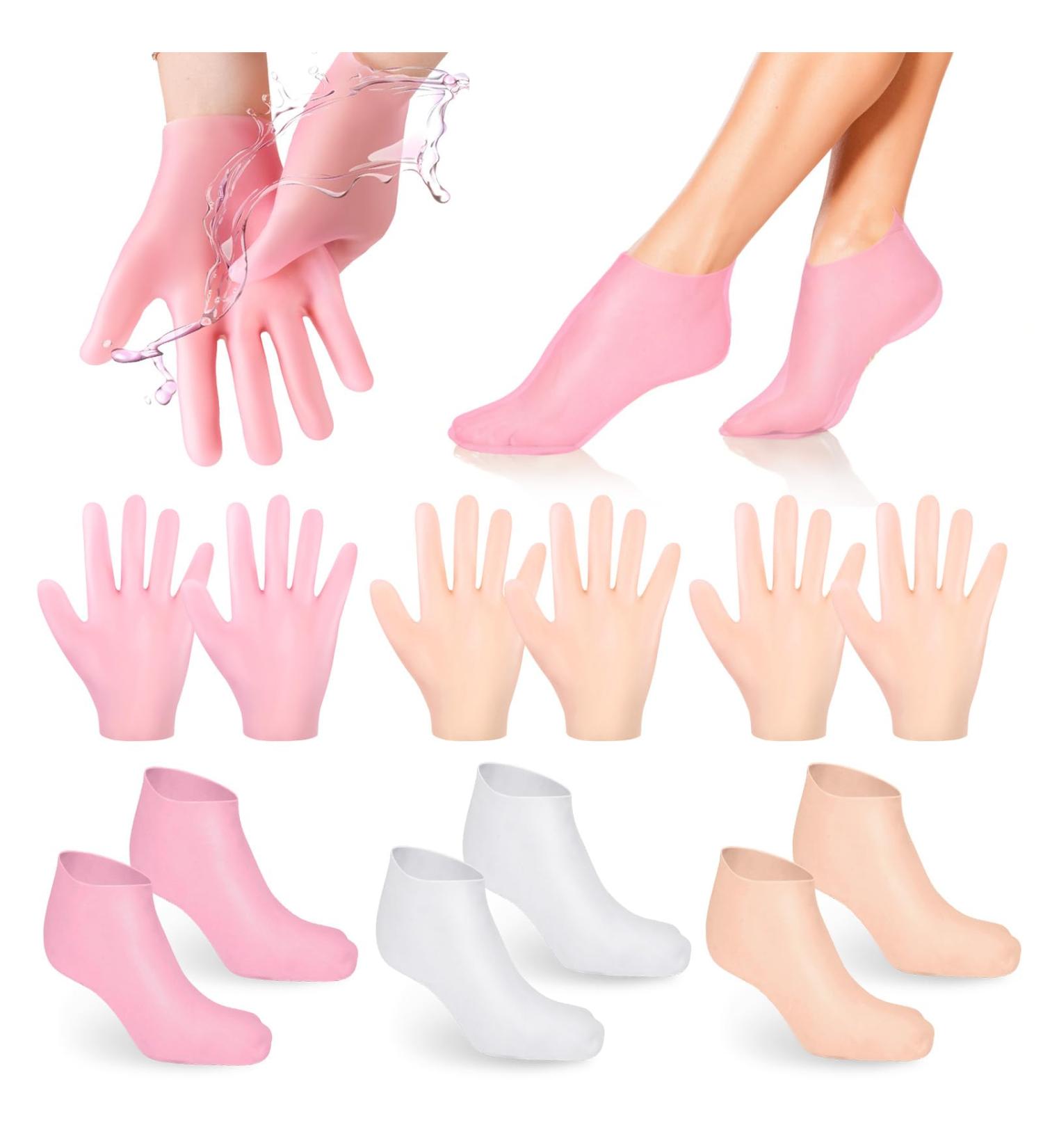 Shop Sunoya Moisturizing Socks - 3 Pairs of Silicone Anti-Slip Foot Spa Gel Socks for Dry Cracked Feet | International Shipping Available - Buy Online on GoSupps.com