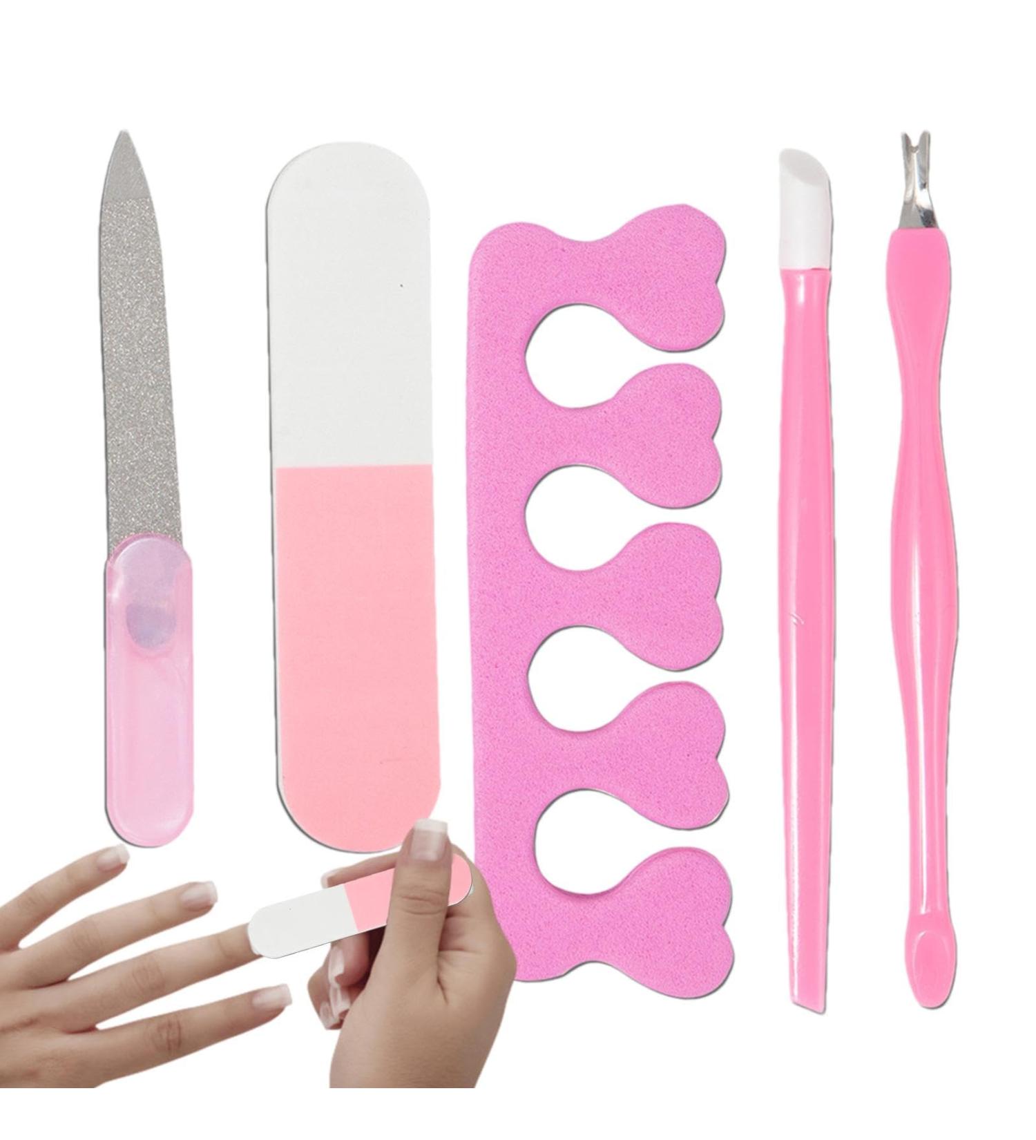Dorugage Manicure Tool Kit Professional | 5 Piece Professional Nail Tool Set | Manicure for Travel Parties Dating and Proms - Buy Online on GoSupps.com