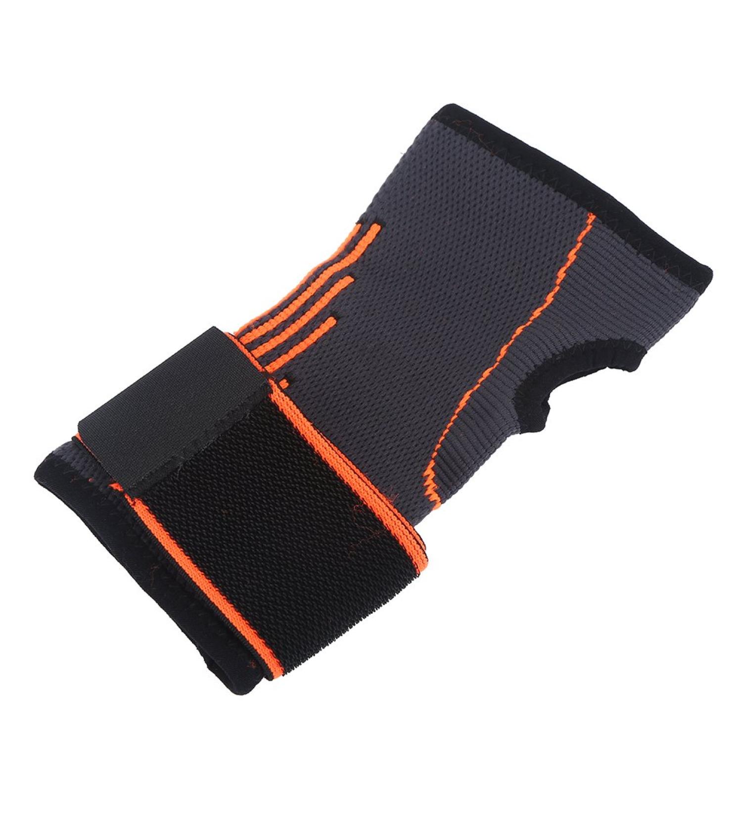 Buy Pwshymi Black-Orange Wrist Brace | Durable Sports Support with Hook & Loop Strap - Ideal for Athletes | International Shipping Available - Buy Online on GoSupps.com
