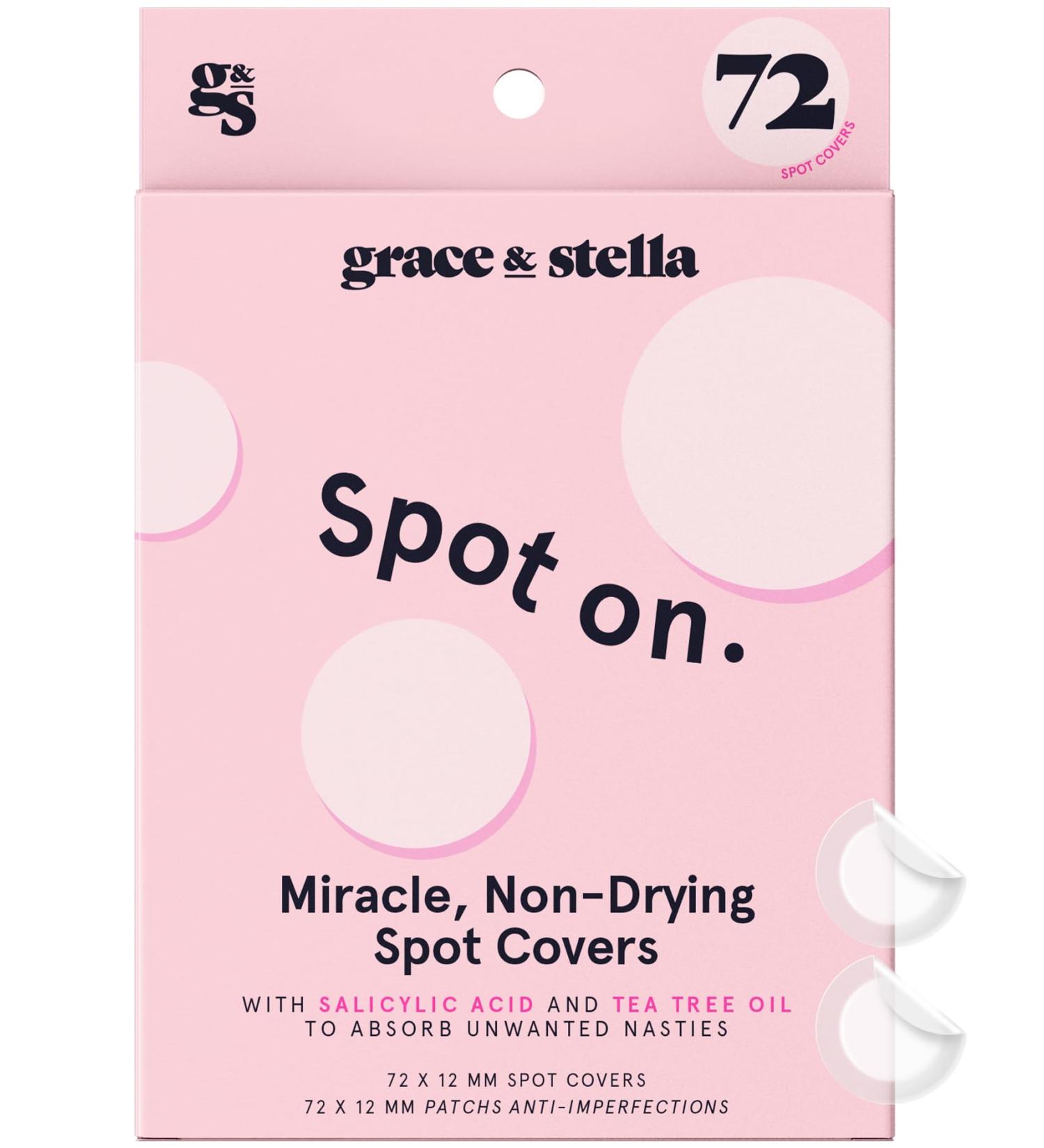 Grace & Stella Pimple Patches for Face - 72 Hydrocolloid Acne Patches | Vegan & Cruelty-Free Blemish Stickers Dermatologist Tested - Buy Online on GoSupps.com