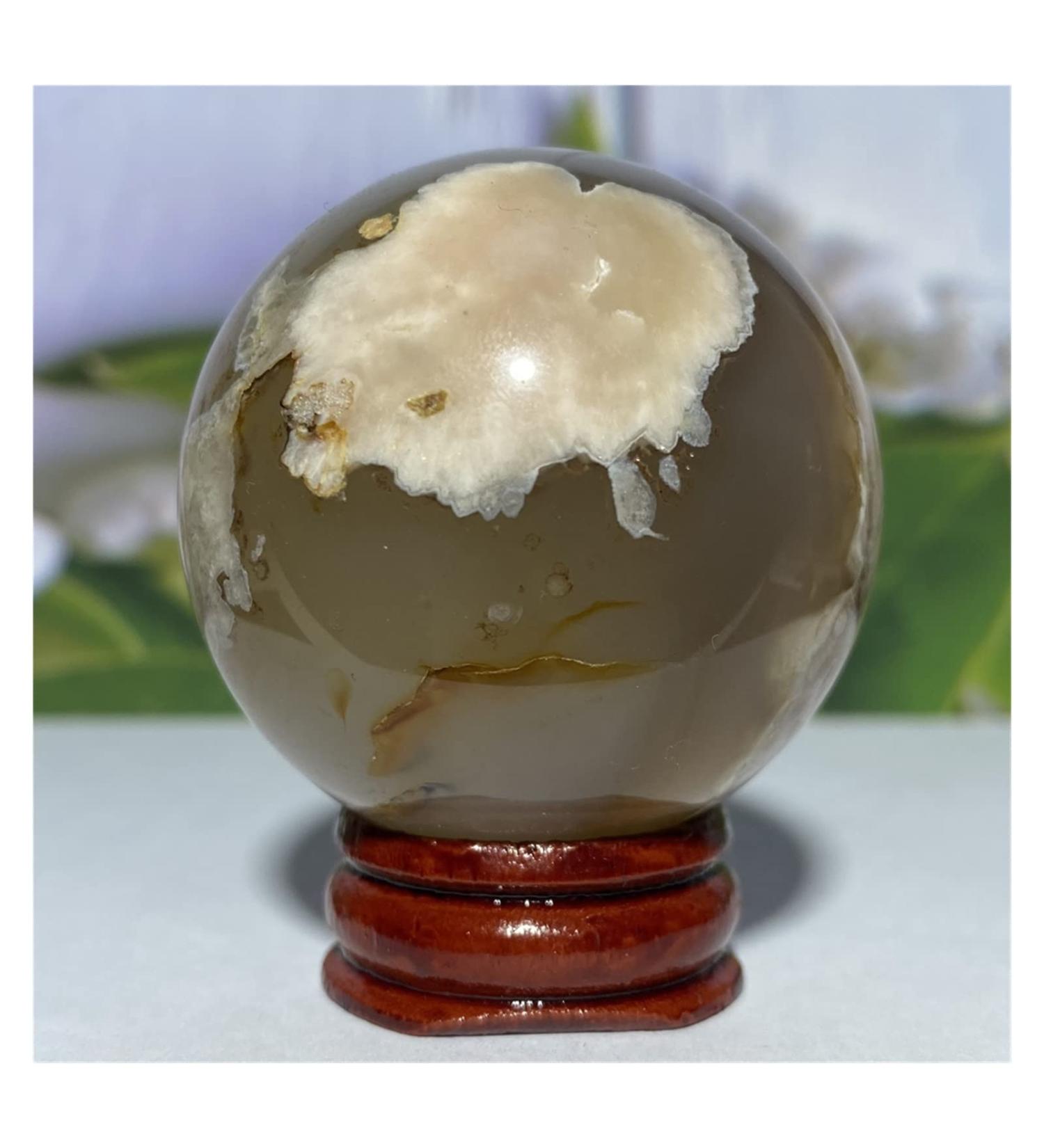 Natural Sphere Cherry Agate Crystal Ball Natural Gemstones Quartz Sphere Fengshui Home Decoration 1pc (Color : 170-190g) - Buy Online on GoSupps.com