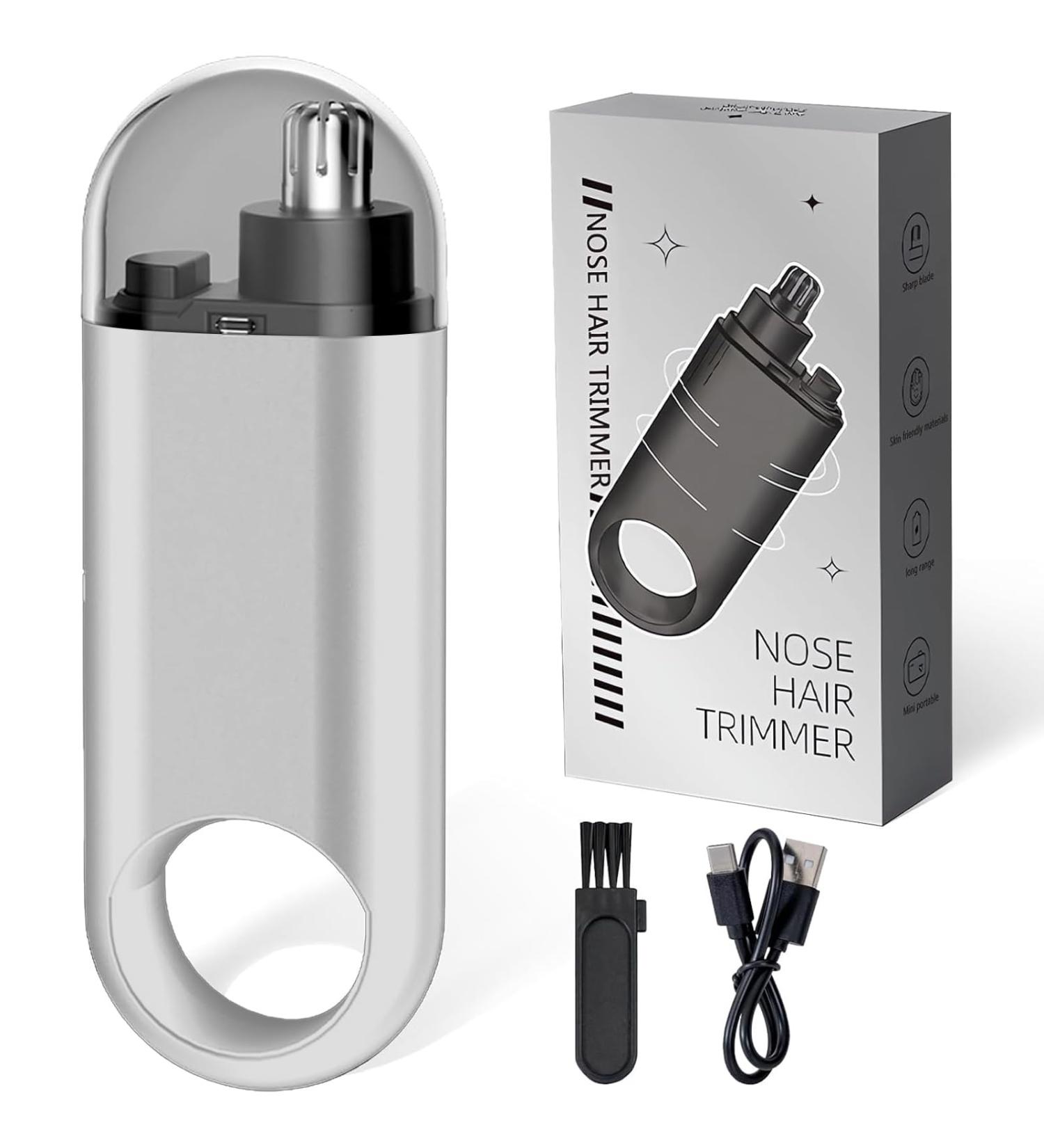 2024 Upgraded Nose Hair Trimmer for Men & Women | Portable 360 Edged Waterproof Eyebrow & Ear Hair Clipper | Type-C Rechargeable | Grey - Buy Online on GoSupps.com