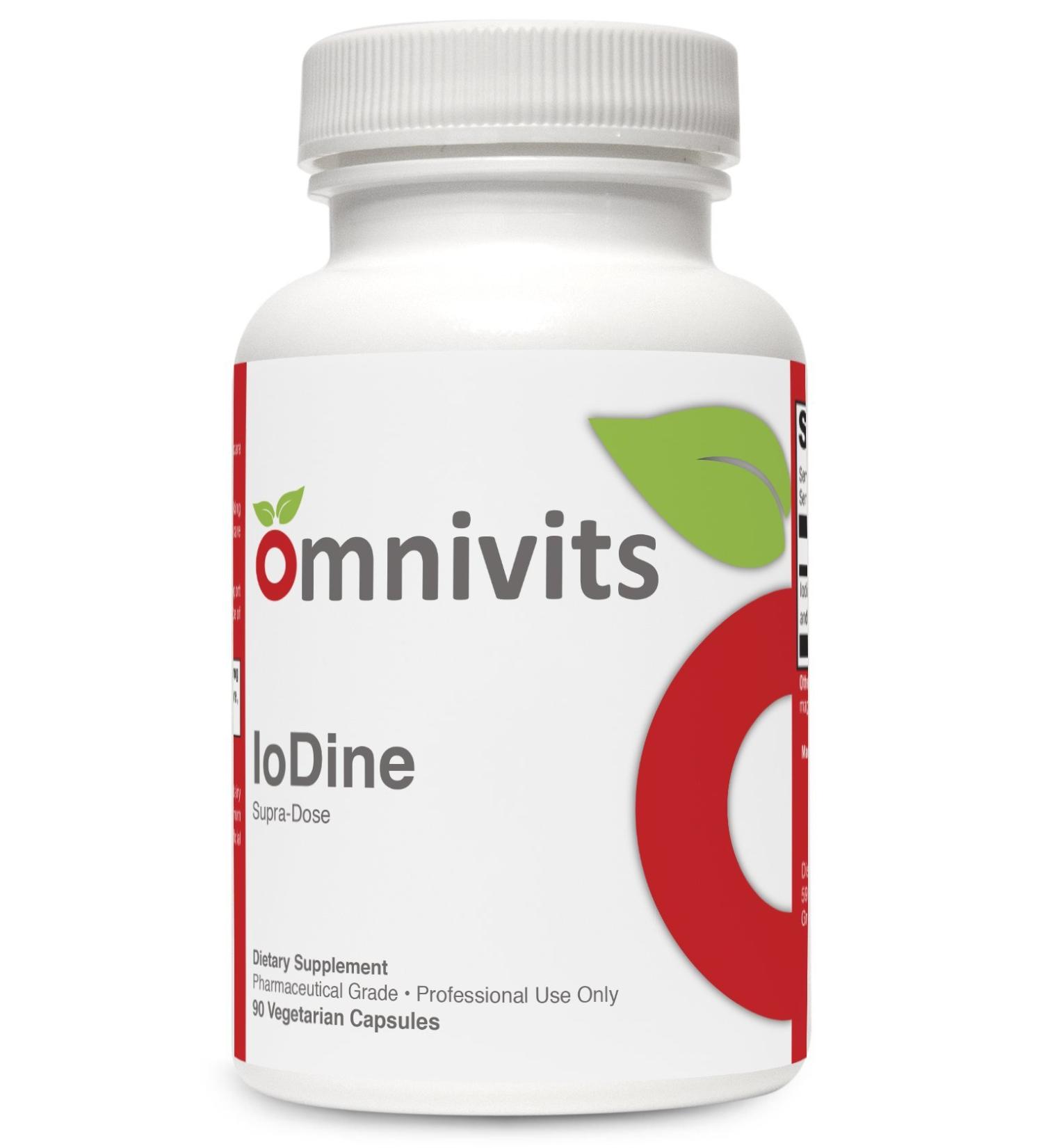 Omnivits Iodine Supra-Dose | 12,500 mcg Iodine Complex | Potassium Iodide & Molecular Iodine | 90 Vegetarian Capsules - Buy Online on GoSupps.com