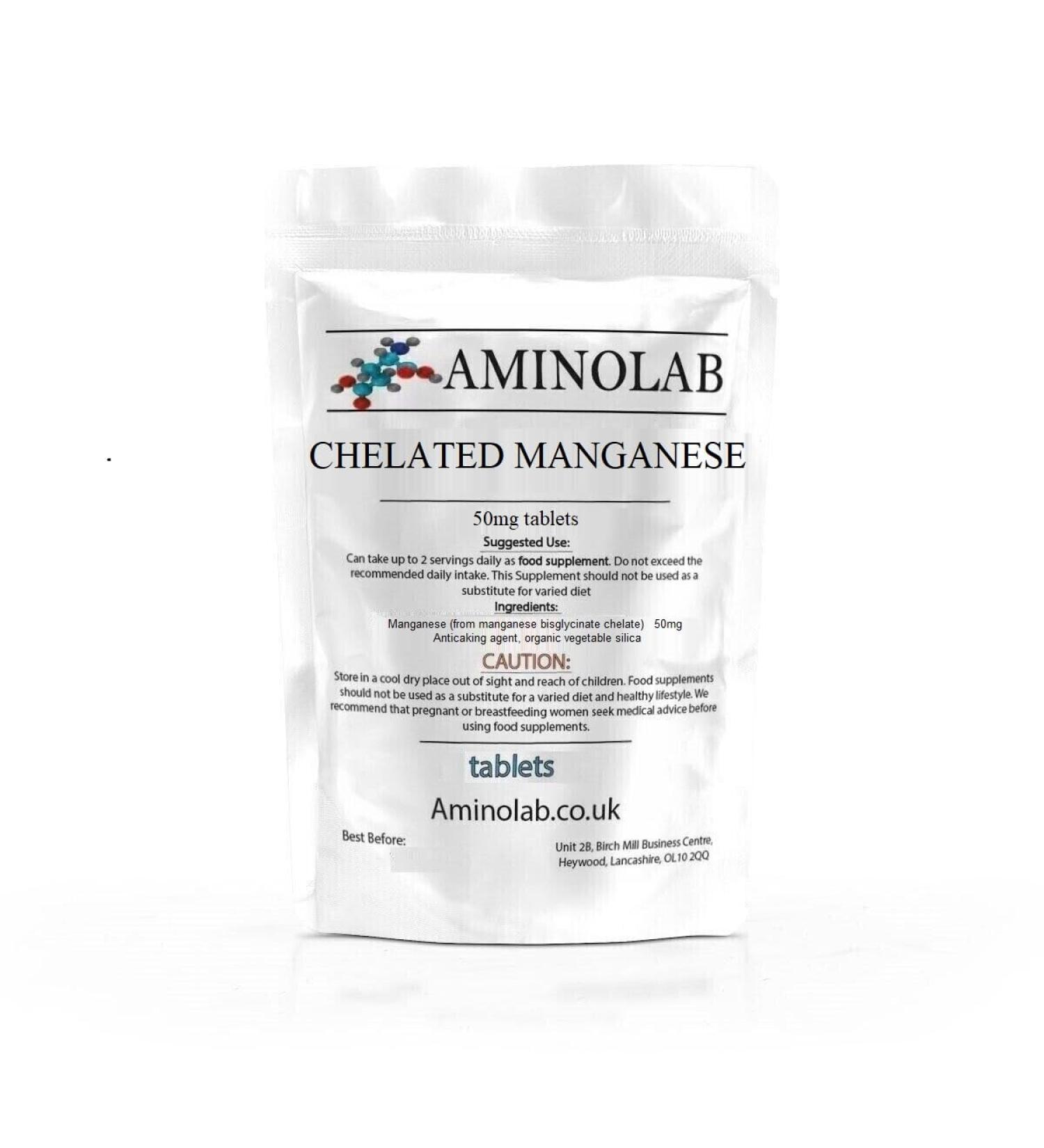 Aminolab - Chelated Manganese 50mg 60 Tablets