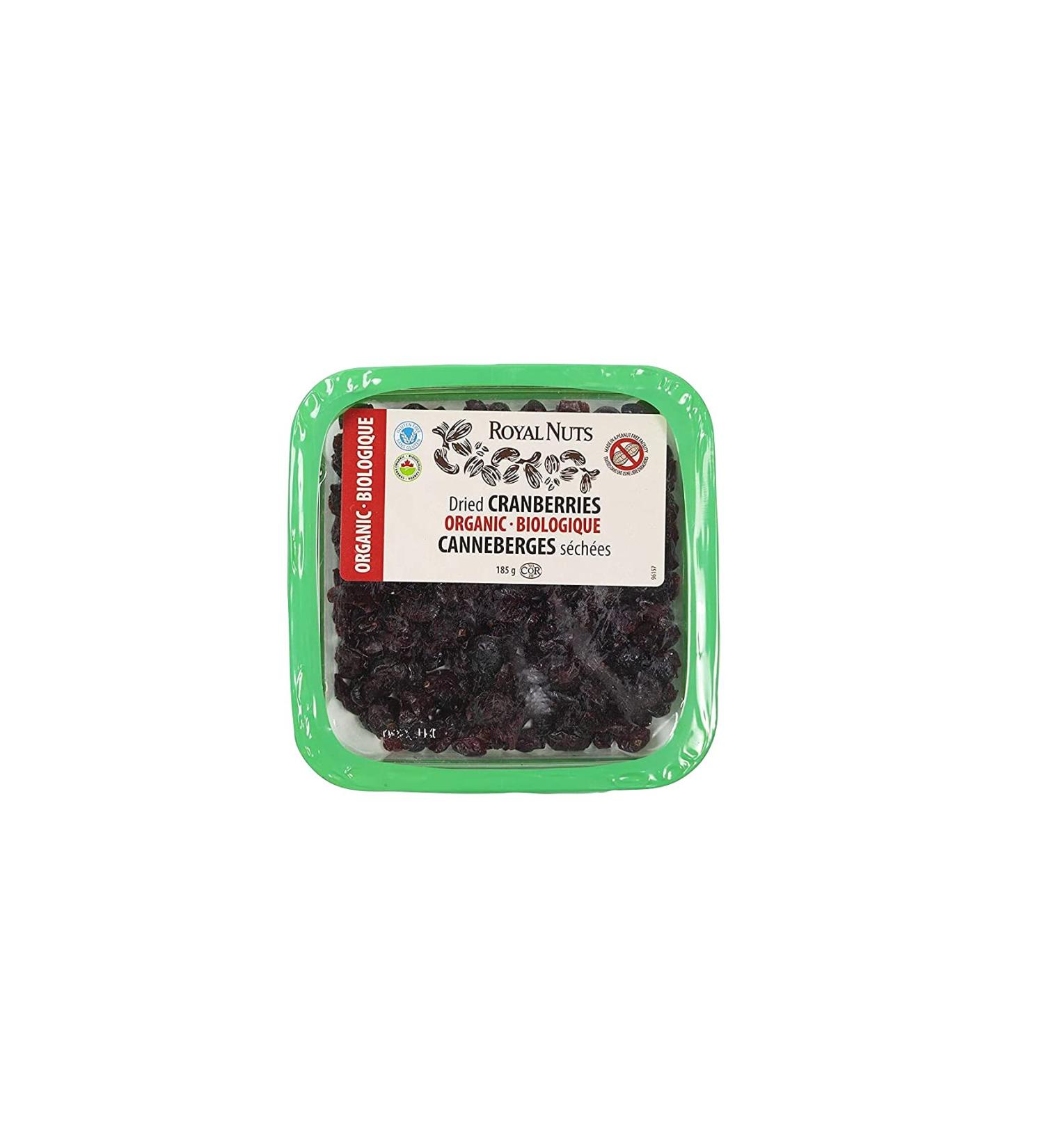 ROYAL NUTS Organic Cranberry Fruit 185 Grams - Buy Online on GoSupps.com