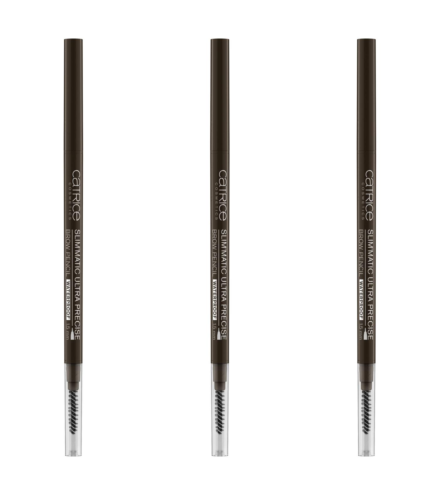 Catrice Slim'matic Ultra Precise Brow Pencil 3-Pack - No. 040 Cool Brown | Eyebrow Pencils with Brush for Flawless Brows - International Shipping Available - Buy Online on GoSupps.com