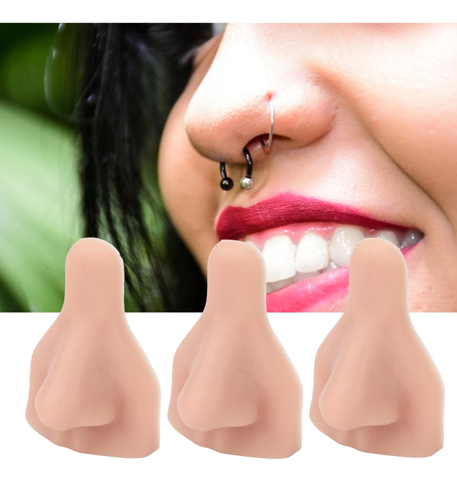 ZJchao Soft Silicone Nose Model - 3PCS Reusable Flexible 3D Nose for Jewelry Display & Teaching Tool - Buy Online on GoSupps.com
