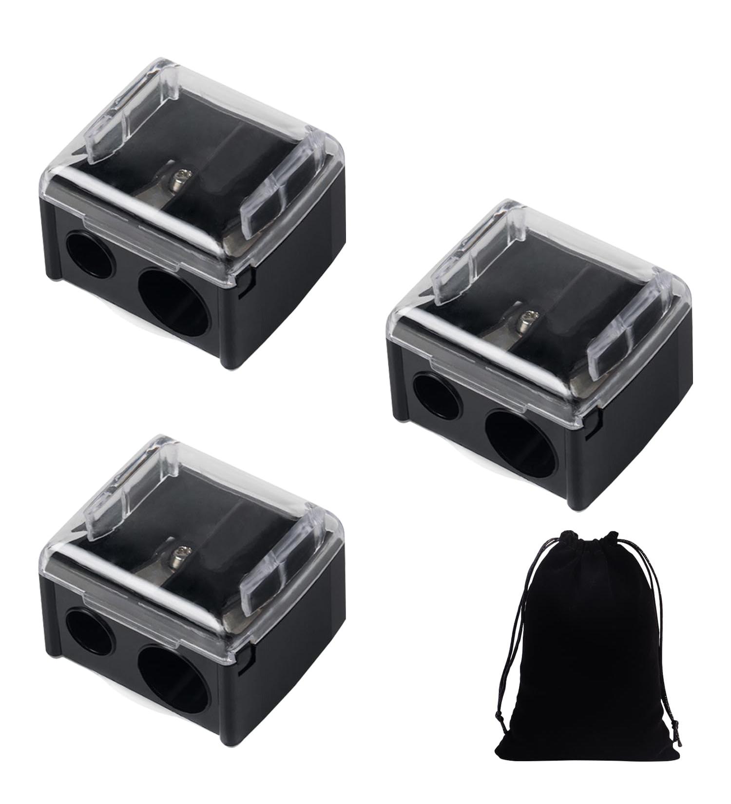 Buy Pencil Pepper Set - 2 Pieces with Storage Bag | Perfect for Eyeliner & Eyebrow Makeup (Black) - Buy Online on GoSupps.com