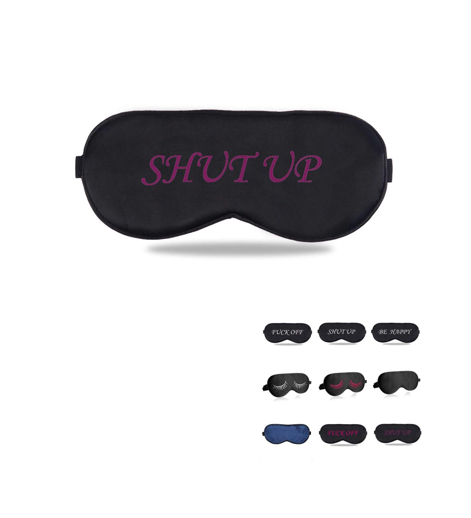 Funny Shut Up Red Silk Sleep Mask for Women - Cute & Comfortable Eye Mask for a Full Night's Sleep - Buy Online on GoSupps.com