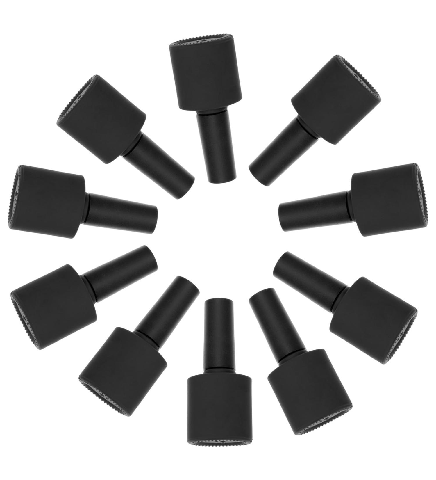 Flacons Vernis Ongles 10ml Mats Noirs en Verre Anti-lumi re Lot de 10 Bouchons et Pinceaux R utilisables pour Manucure Accessoires Nail Art et Rangement Produits Beaut  - Buy Online on GoSupps.com