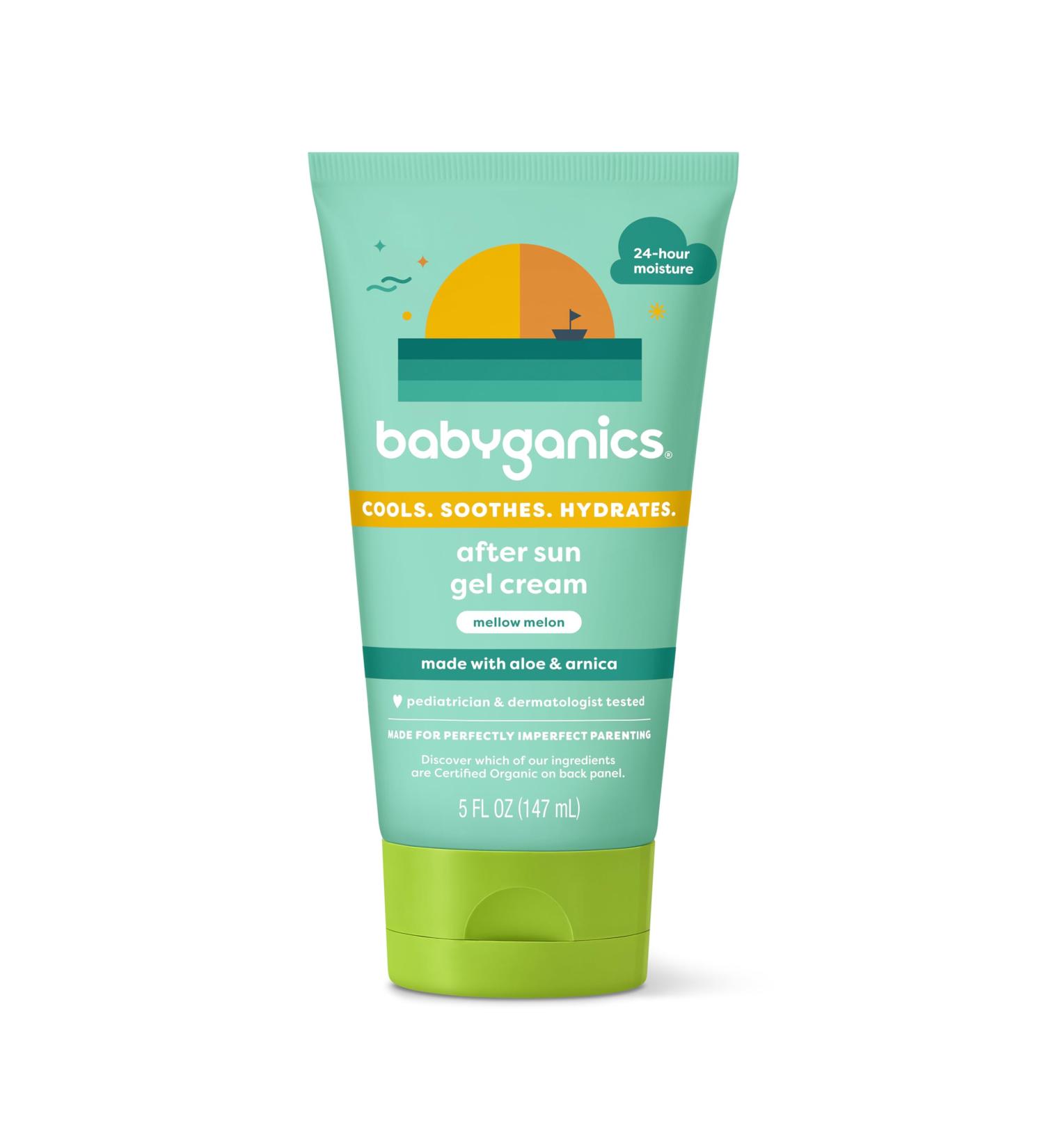 Babyganics After Sun Gel Cream Mellow Melon 5oz - Buy Online on GoSupps.com
