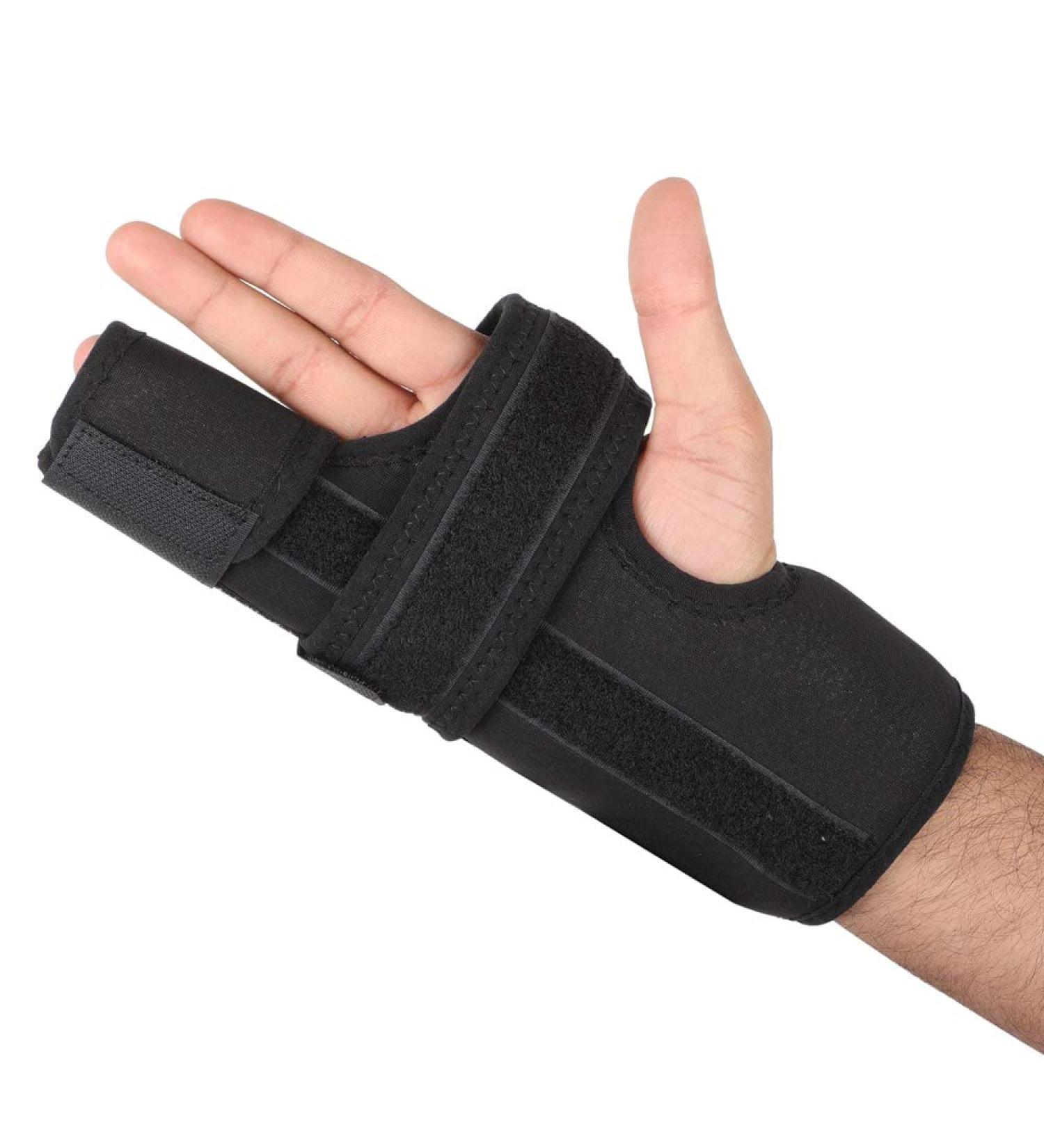 Boxer Finger Splint with Padded Support Brace for Fractures - Medium Size, Fits Left or Right Hand - Ring and Little Finger Protection - Removable Splint Included (1 Pack) - Buy Online on GoSupps.com