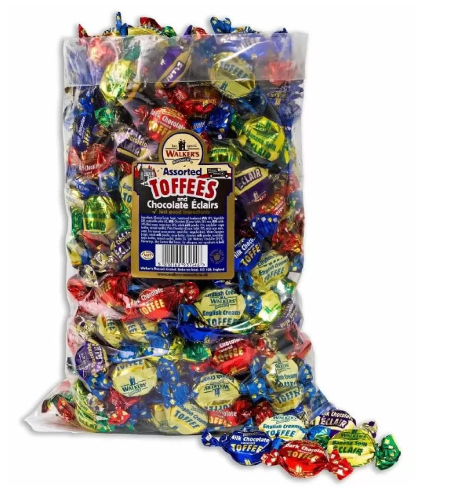 Assorted Toffees & Eclairs Walker's Nonsuch 2KG Bag Retro Sweets