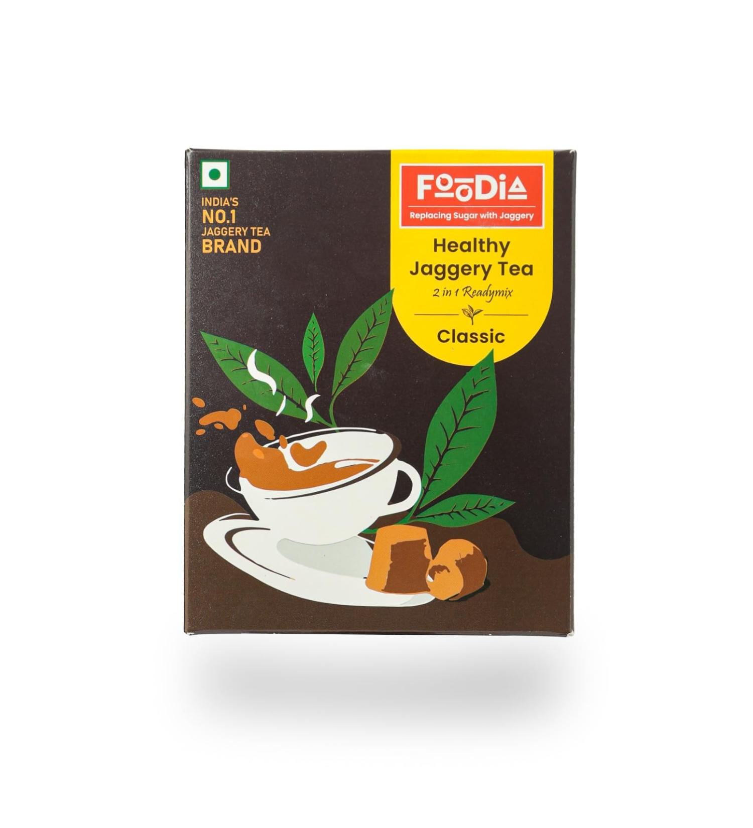 FOODIA Jaggery Classic Tea (440gm) - Buy Online on GoSupps.com