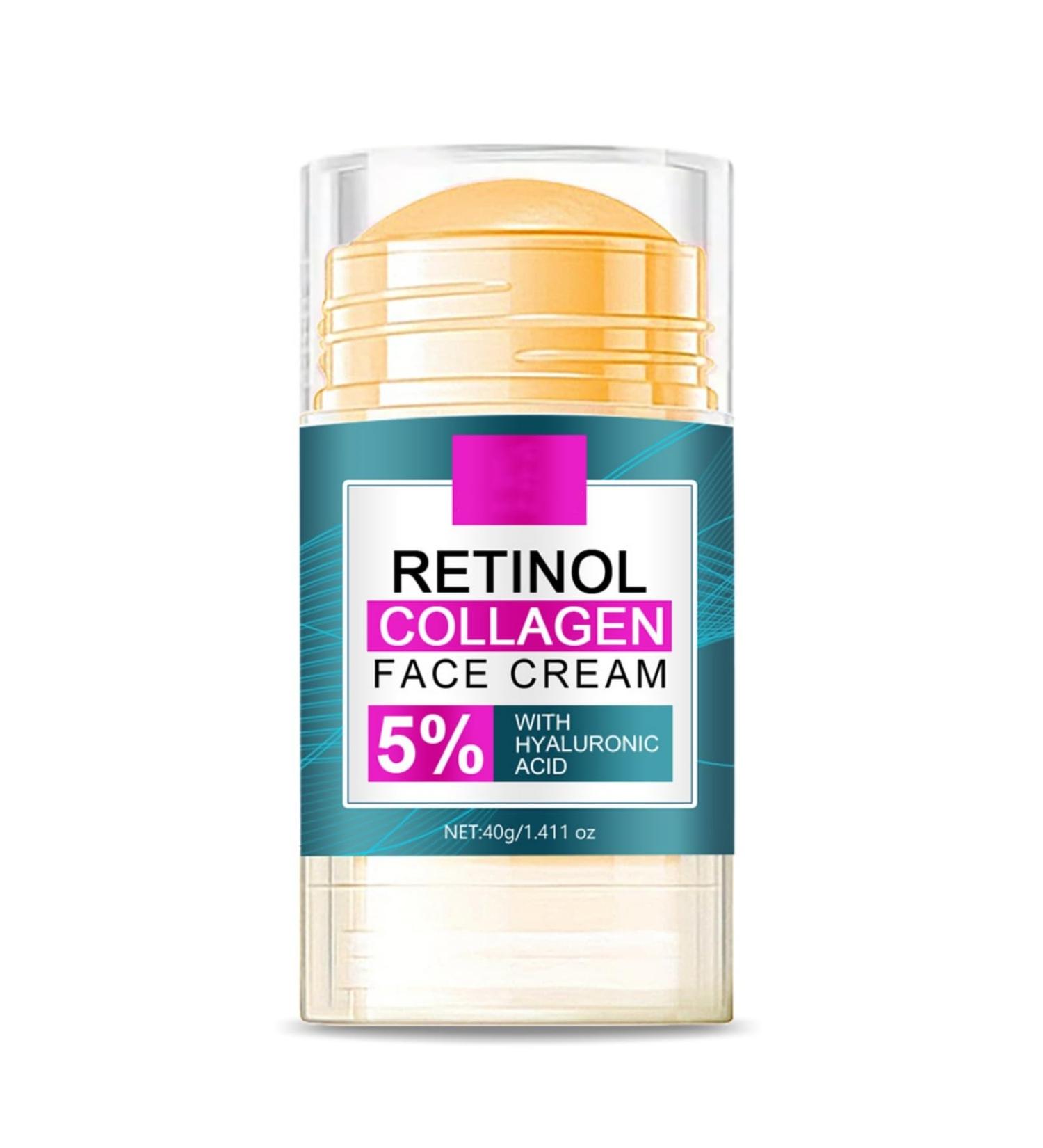 Retinol Collagen Face Firming Cream Stick Facial Moisturizer Anti Aging Face Creams for Tightening and Firming Reduce Wrinkles Lines Sagging Skin for All Skin Types - Buy Online on GoSupps.com