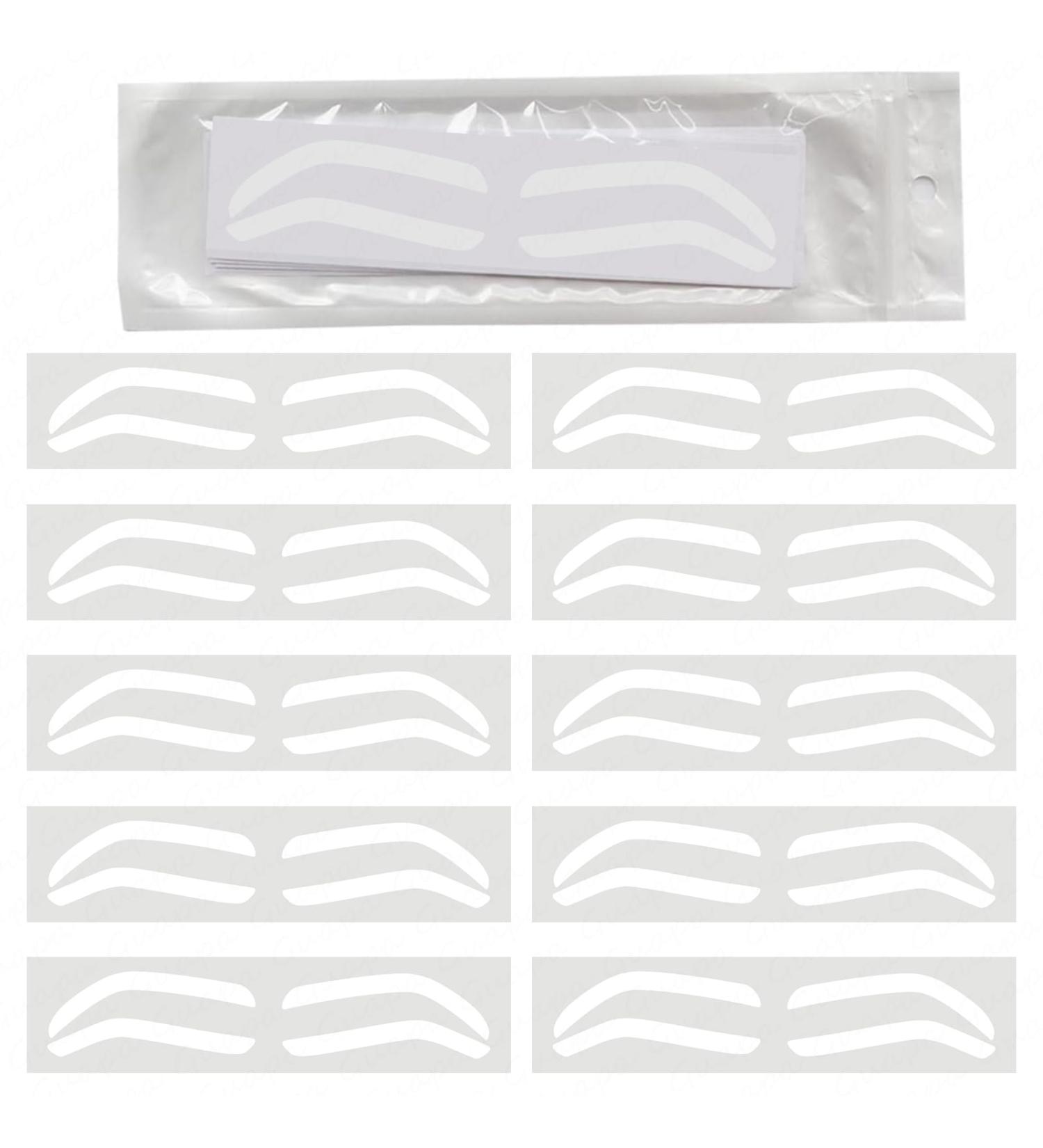 Disposable Eyebrow Design Stencils & Tint Stickers - 10 Pairs for Perfect Brow Shaping - International Shipping Available - Buy Online on GoSupps.com
