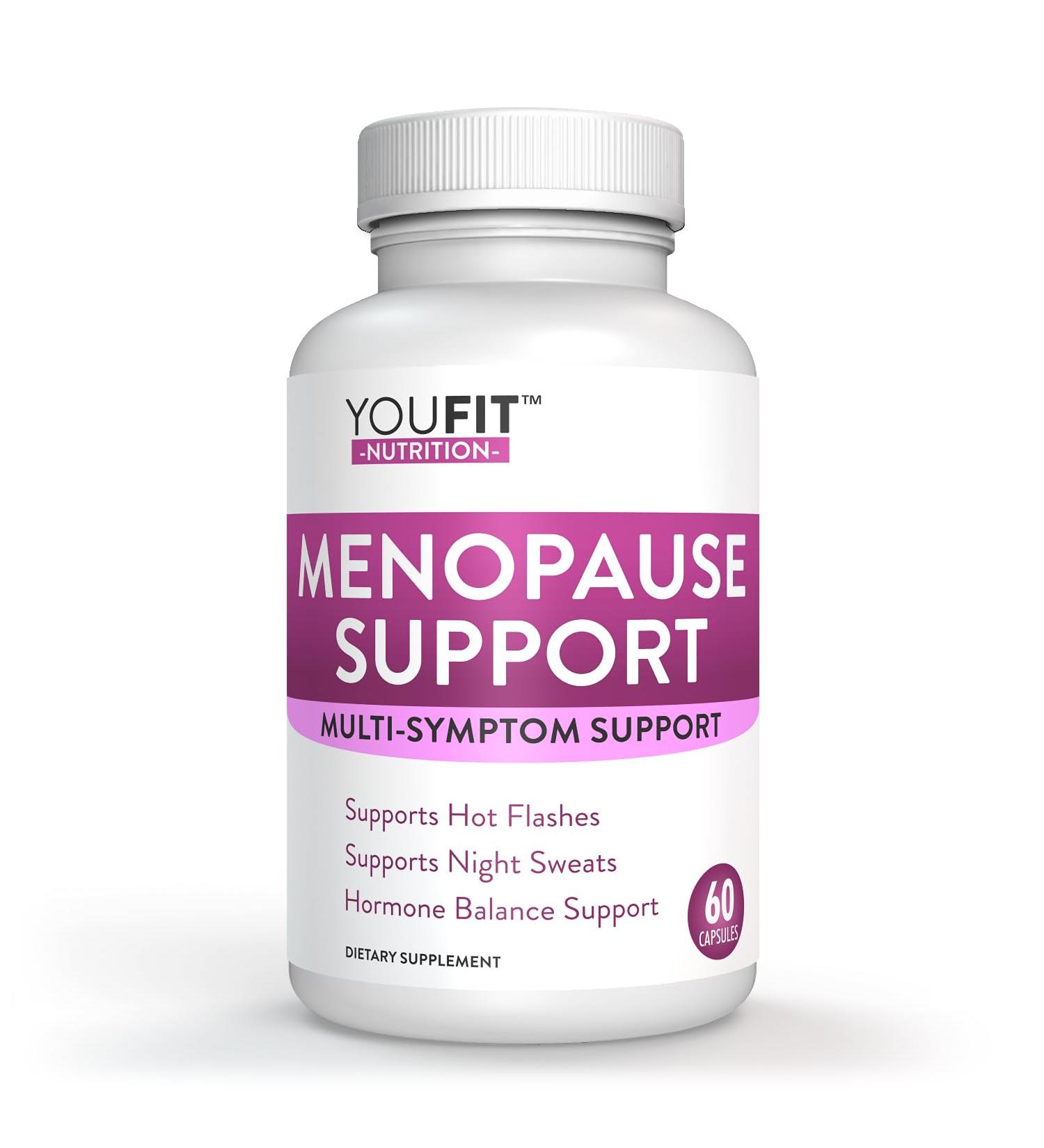 YouFit Nutrition Menopause Relief Capsules for Women - Natural Day and Night Support for Hot Flashes, Stress & Night Sweats - 30 Servings - Buy Online on GoSupps.com