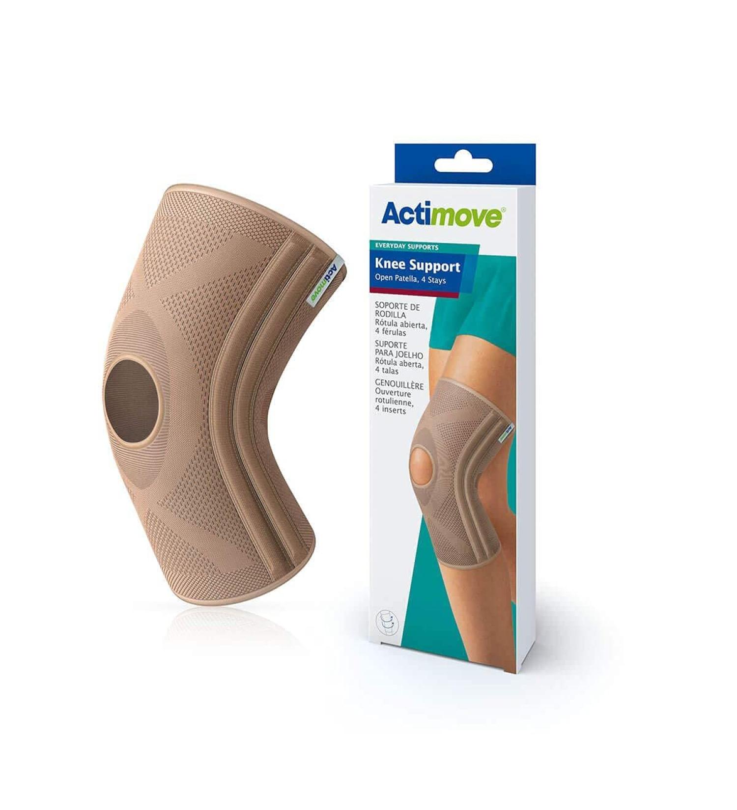 Actimove Knee Support Open Patella - Medium Beige | 4 Stays for Optimal Stability | International Shipping Available - Buy Online on GoSupps.com