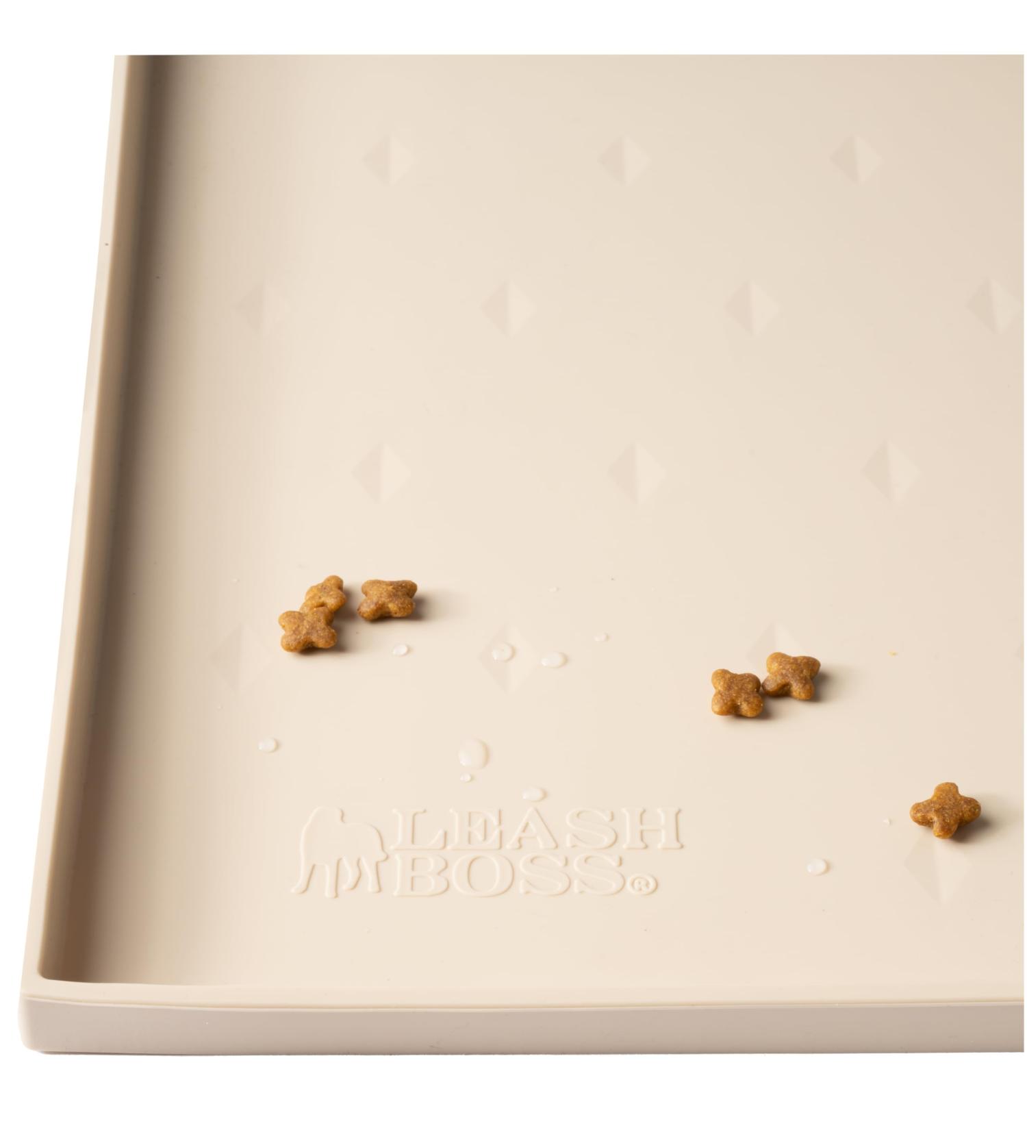 Leash Boss XXL Spray Mat & Bowl Pad for Cats & Dogs - Waterproof Silicone Feeding Mat (76 x 56 cm Beige) | Slide Resistant Pet Accessories - Buy Online on GoSupps.com