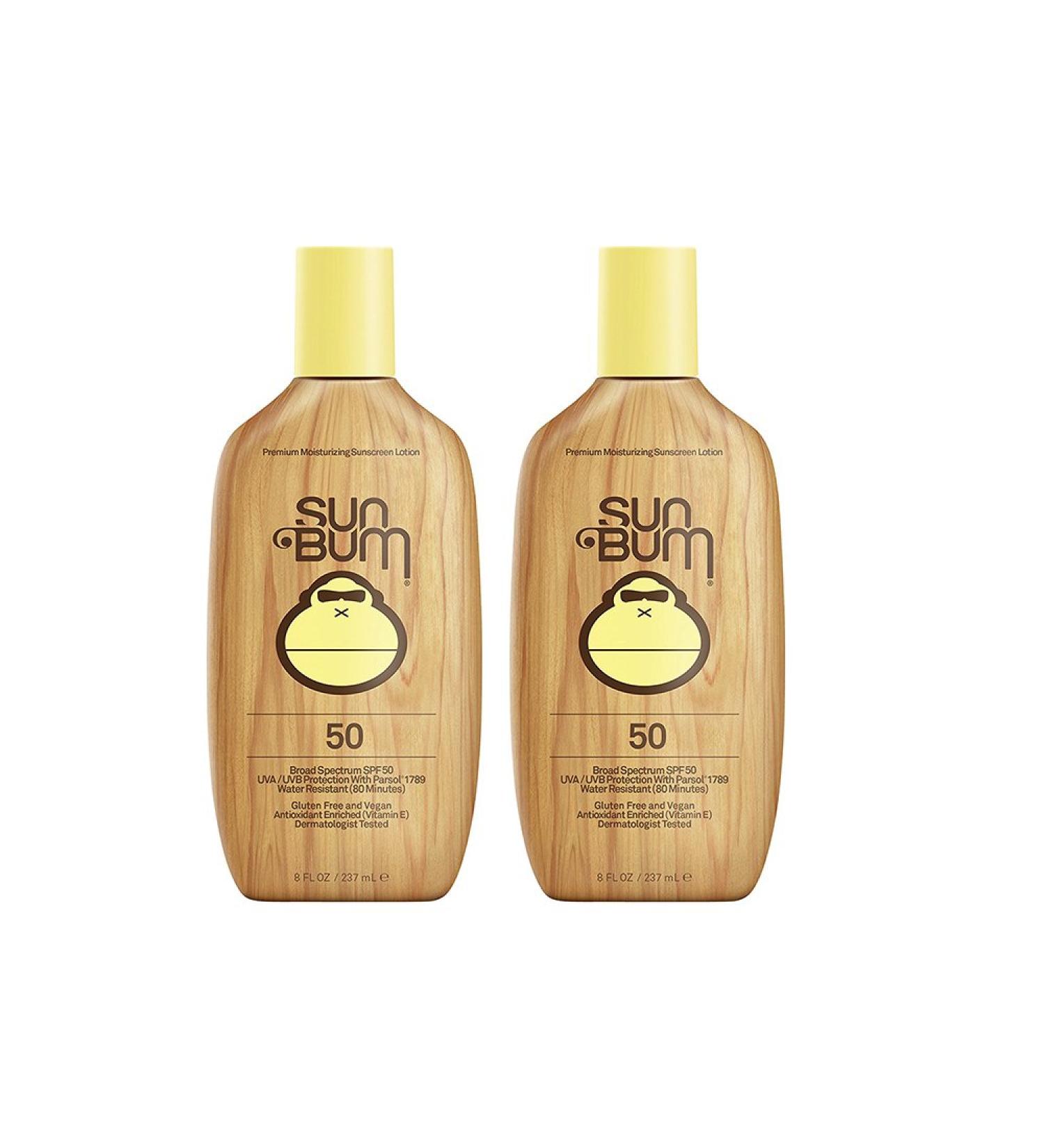 Sun Bum Moisturizing pEqvd Sunscreen Lotion SPF 50 (2 Pack)