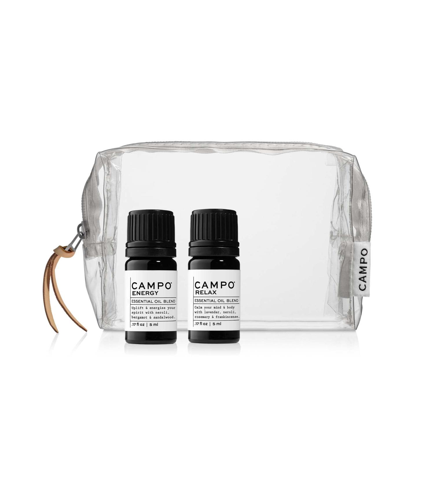 Campo - Pure Essential Oil Roll-On Kit | Natural Non-Toxic Wellness (Energy + Relax Blends)