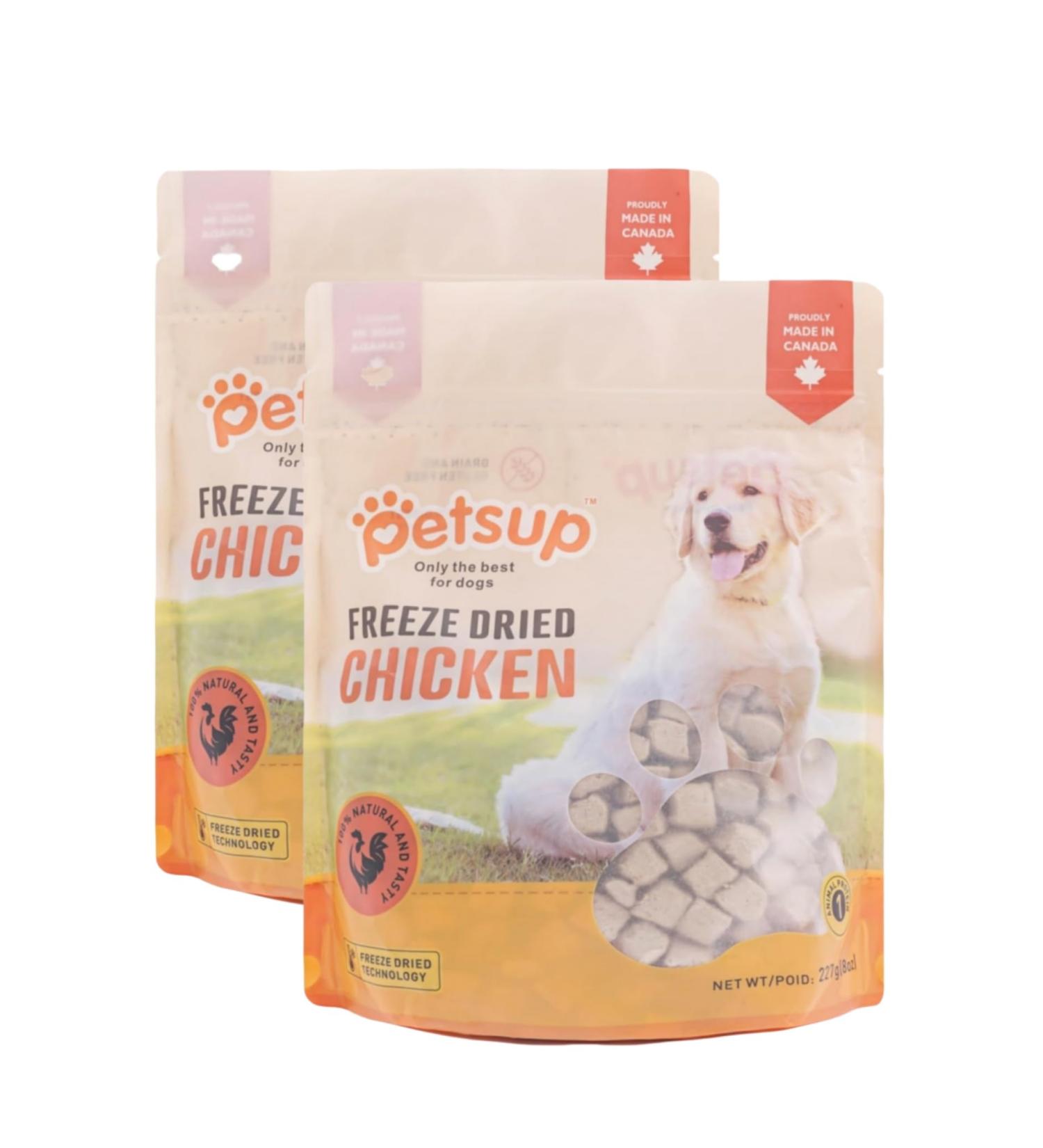 Freeze Dried Dog & Cat Treats Chicken for Puppy/Small/Medium/Large Dogs Grain & Gluten Free Dog & Cat Food Toppers High Protein Easy to Digest No Artificial Additives Perfect Snack or Topper 2 Pack Chicken 226 g (Pack of 2) - Buy Online on GoSupps.com