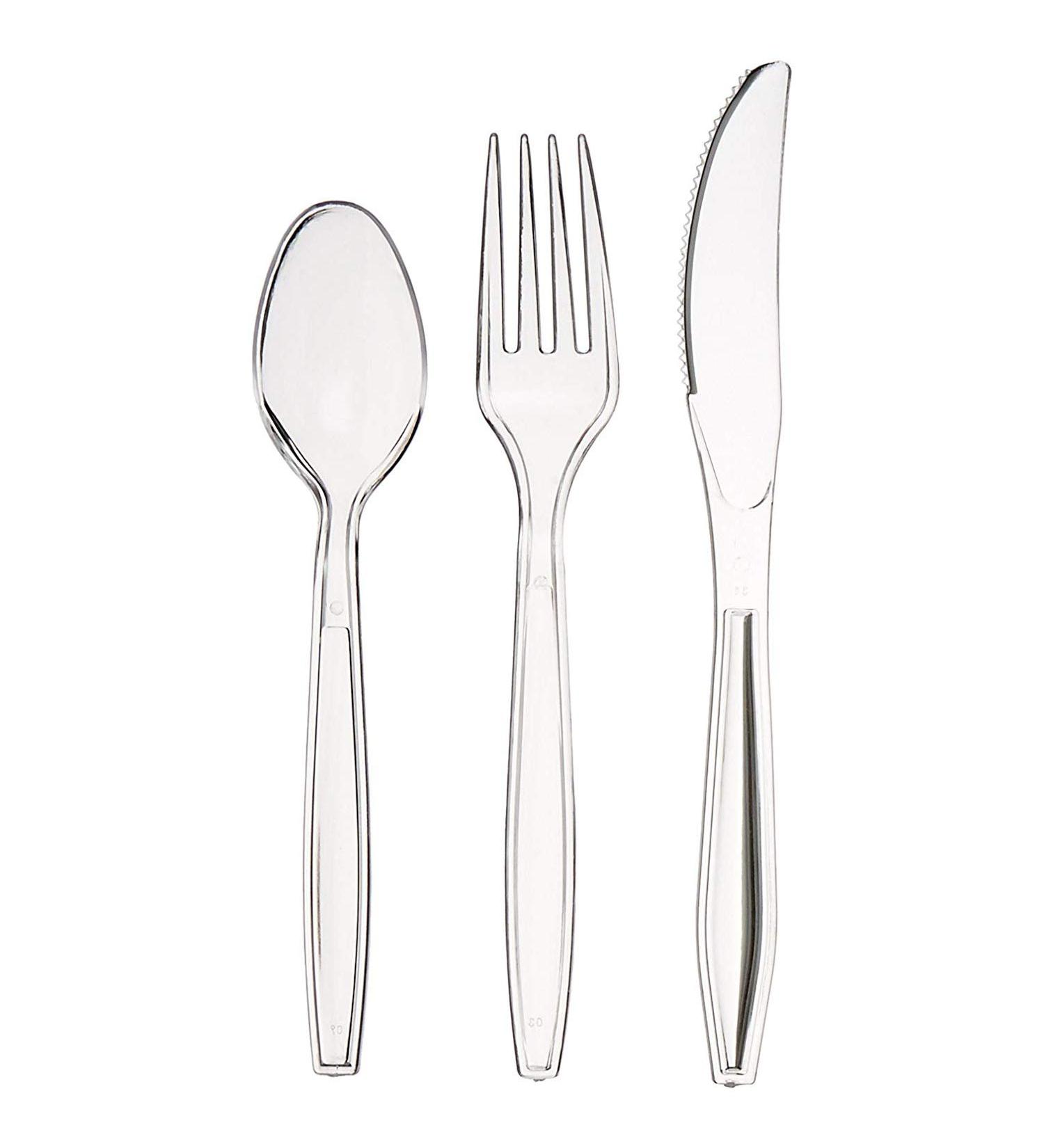 Combo Plastic Cutlery 150 Set Included 50 Forks 50 Spoons 50 Knives - Buy Online on GoSupps.com