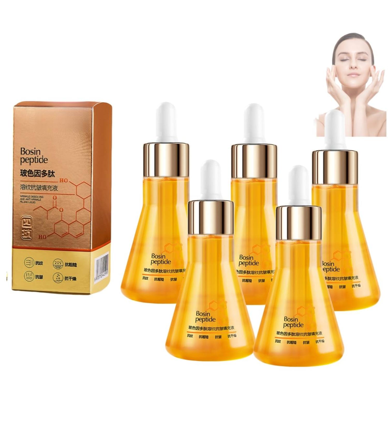 Collagen Peptide Serum Peptide Reversal Facial Serum estompe les ridules raffermit la peau affaiss e convient tous les types de peau 5PCS - Buy Online on GoSupps.com