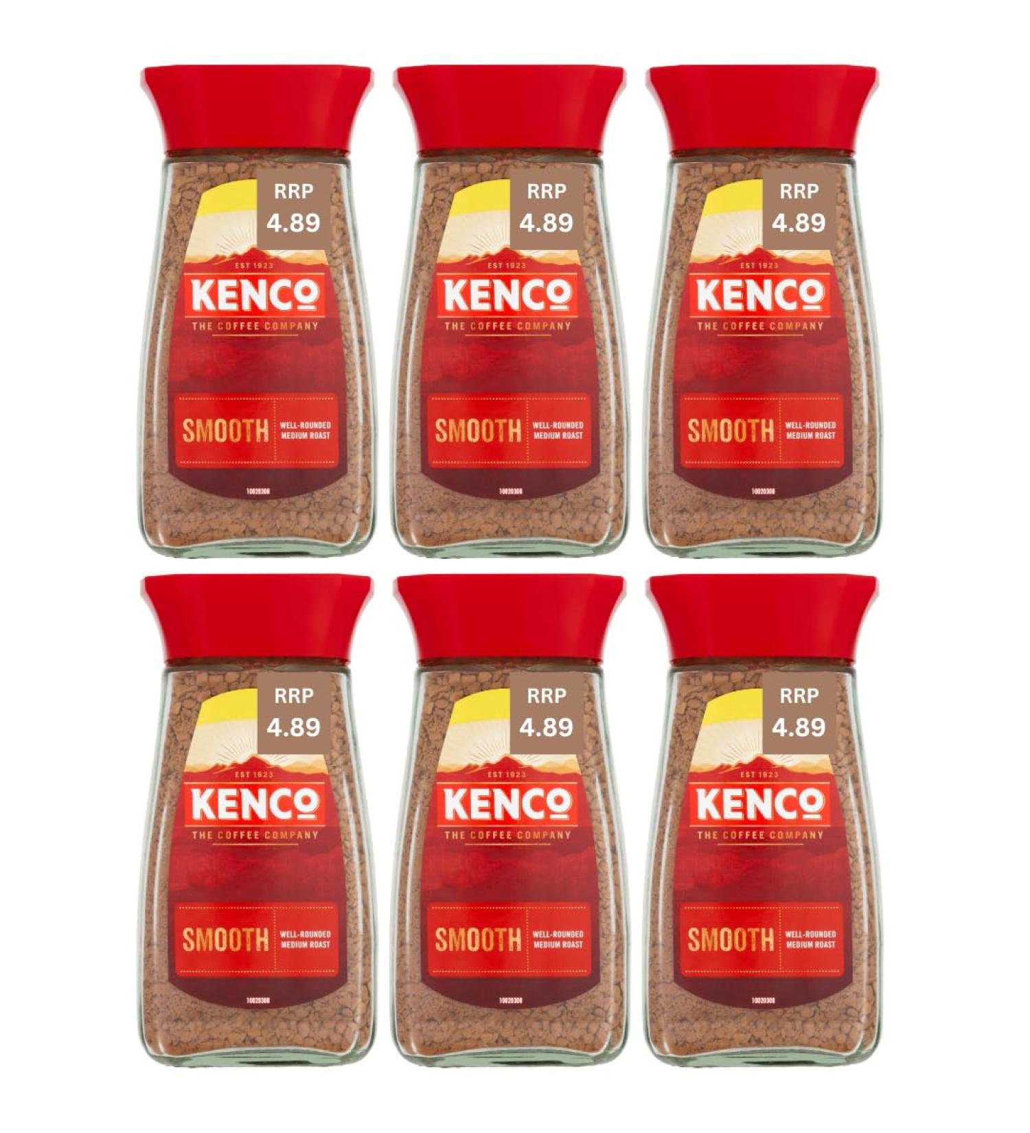 Kenco Coffee Smooth RRP Price Marked (6x100g)