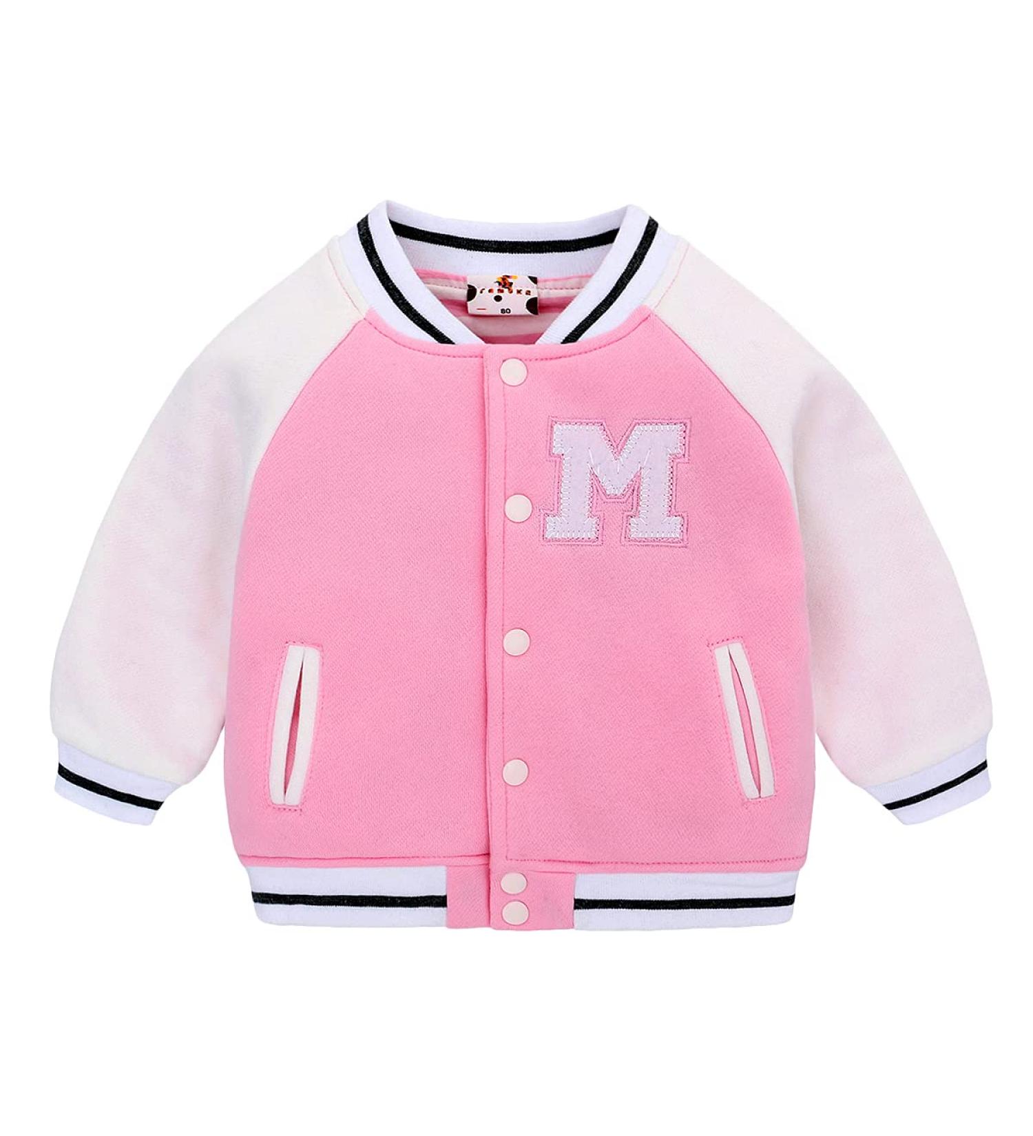 Famuka Baby Jacket Kids Baseball Suit Coat 6-9 Months - Pink - Buy Online on GoSupps.com
