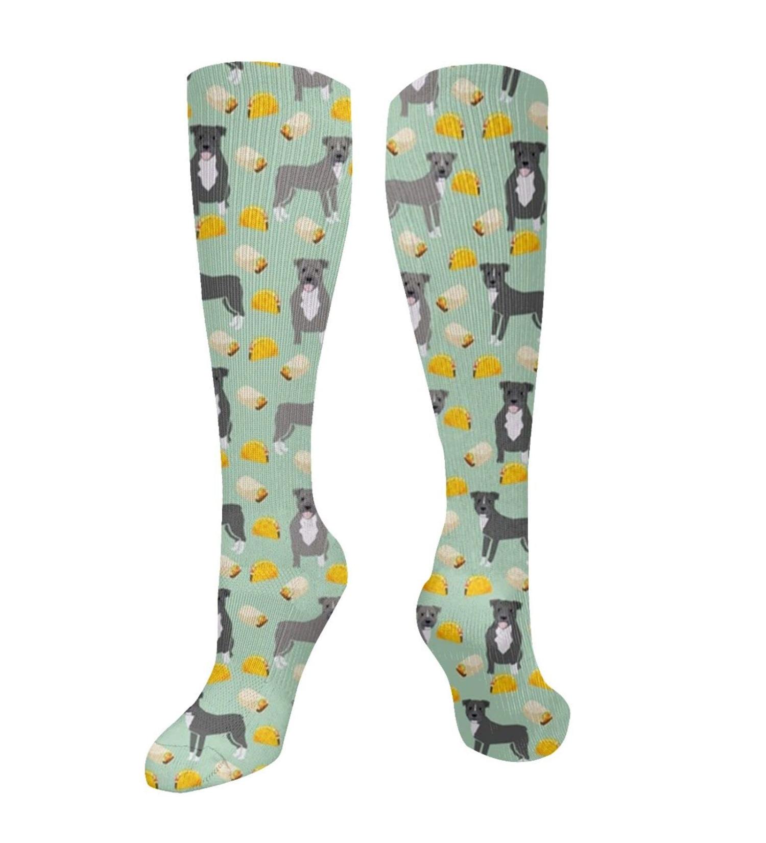 Pitbull Taco Compression Socks for Men & Women - 15-20 mmHg Circulation Support for Running & Cycling - Buy Online on GoSupps.com