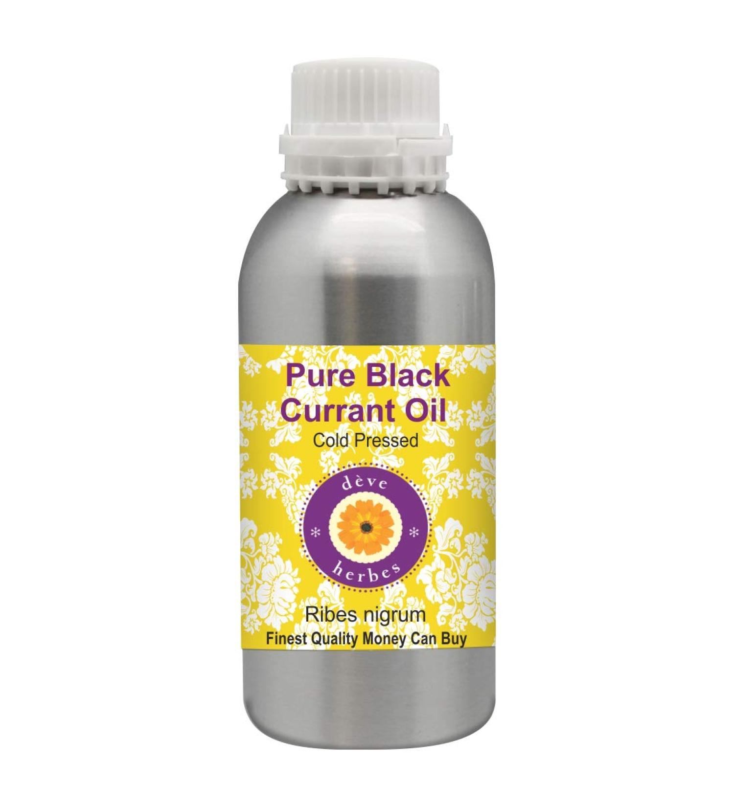 Dev Herbes Pure Black Currant Oil (Ribes Nigrum) - Natural Therapeutic Quality Cold-Pressed 630ml (21 oz) 100% Pure & Organic - Buy Online on GoSupps.com