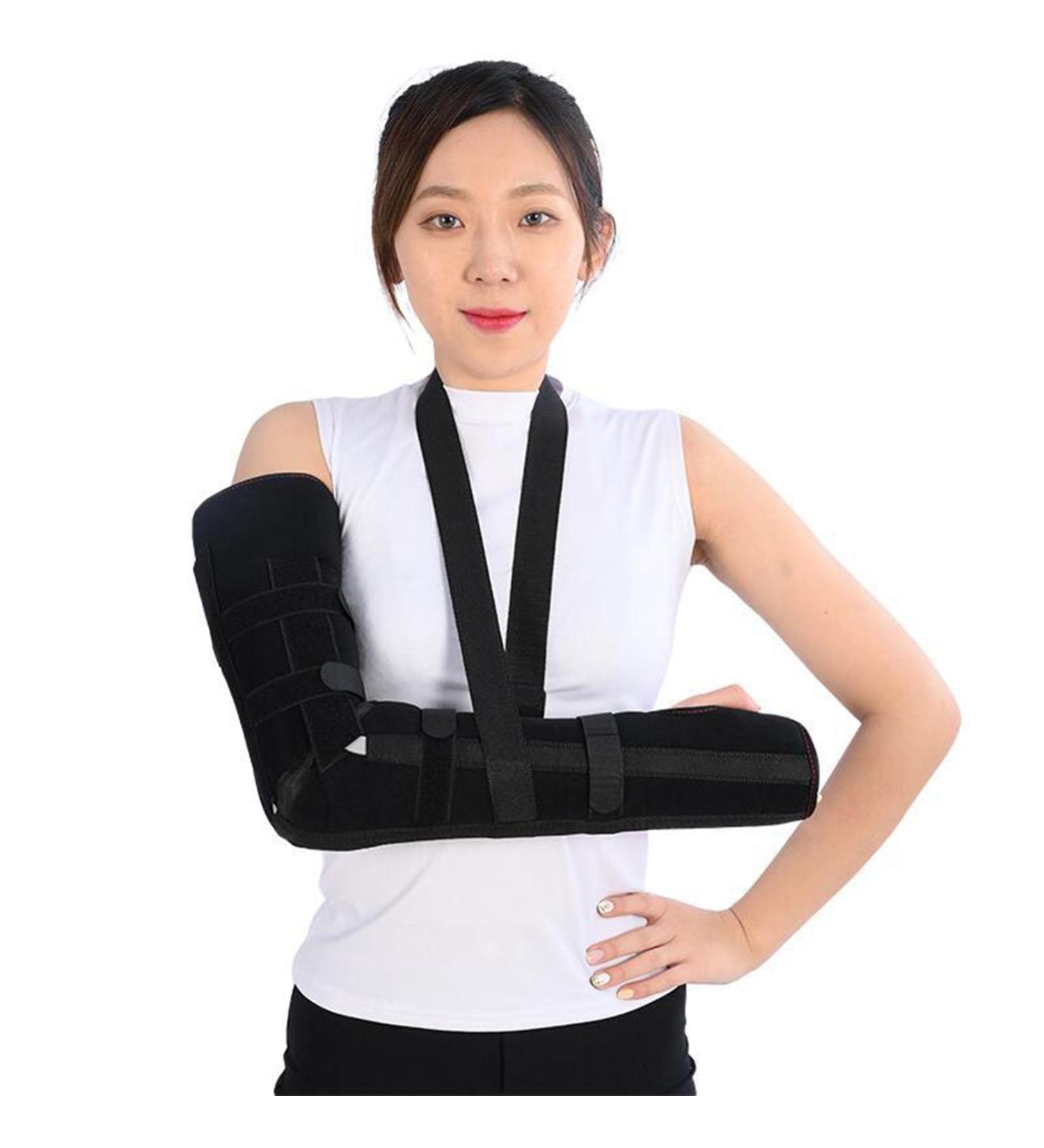 SFKLYU Arm Sling for Shoulder Injury - Elbow Immobilizer & Forearm Brace Support Sling for Clavicle & Elbow Injuries Available in Large B Right & Left - Buy Online on GoSupps.com