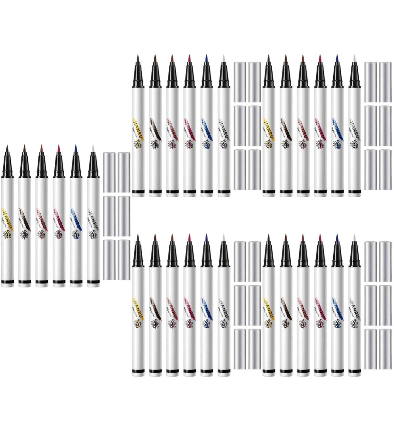 Abaodam 30 Pcs Eye Liner Pencils Colored Eyeliners Eyeliner Stamp White Liquid Eyeliner Miss Set Abs Girl - Buy Online on GoSupps.com